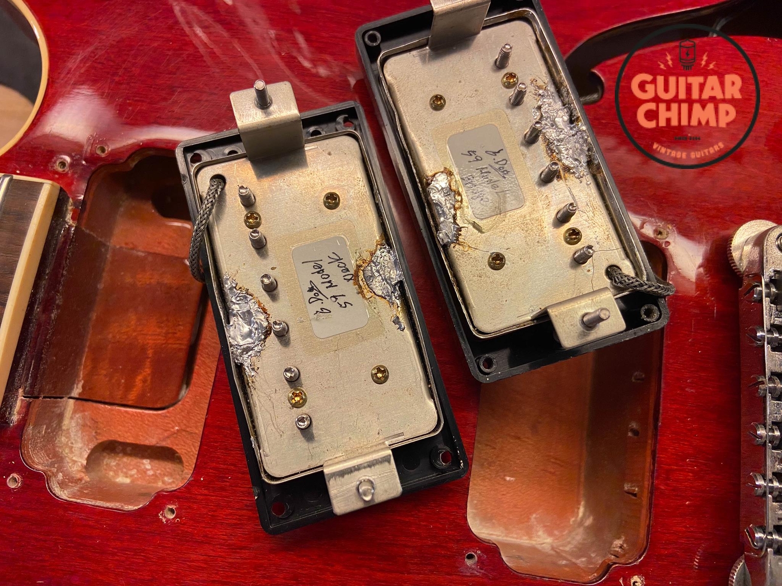 1996 Orville ES-335 Cherry Grinning Dog ’59 Pickups