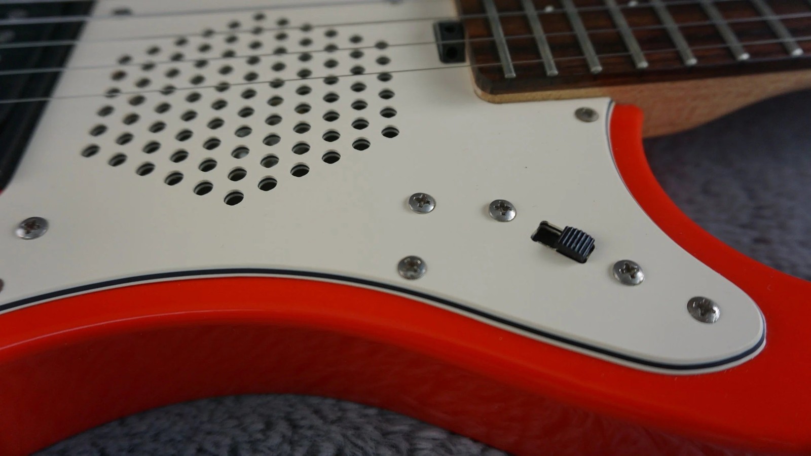 Marine Rider Travel Electric Guitar w/ Built-In Speaker Compact Practice Guitar