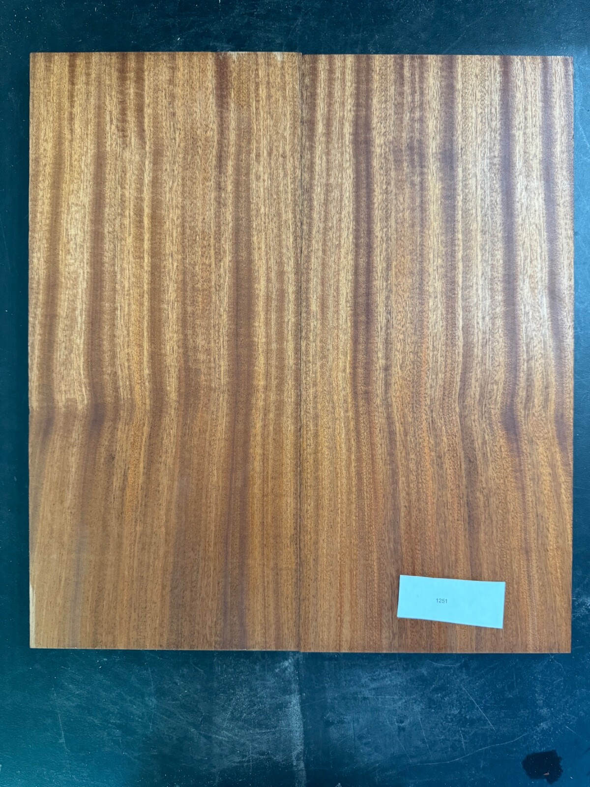 GUITAR DROP/CARVE TOP LUTHIER WOOD RIBBON SAPELE 15.5X14X.75 #1251