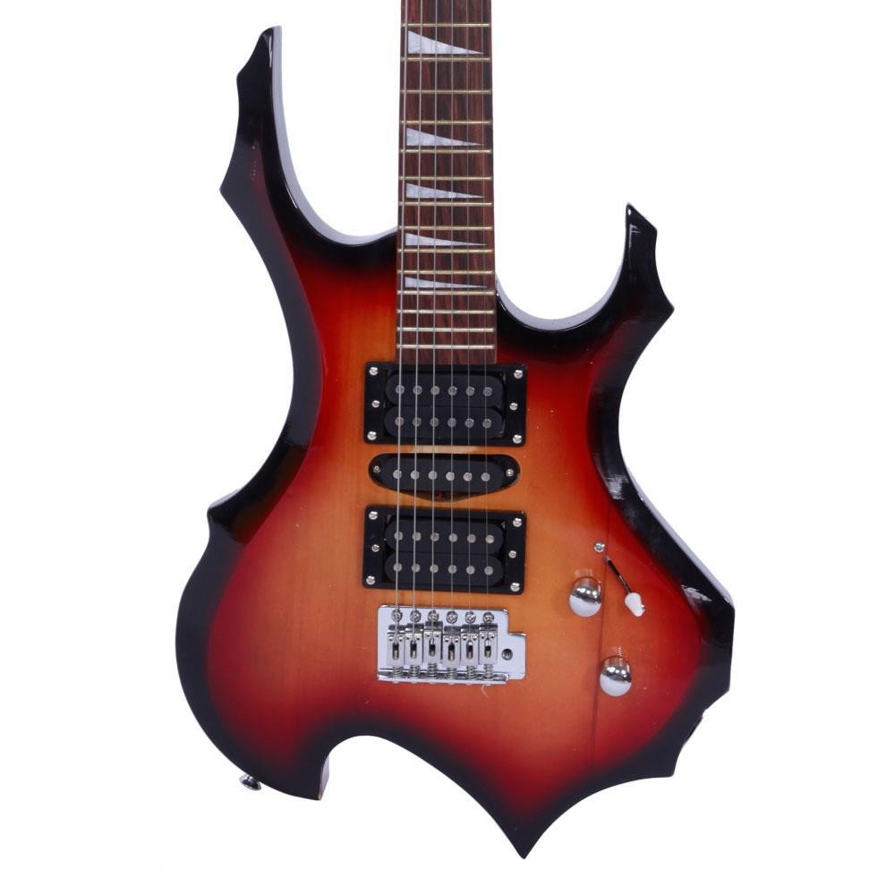 Flame Type Beginner Electric Guitar Kit 6 Strings +Guitar bag +Strap+Cord +Pick