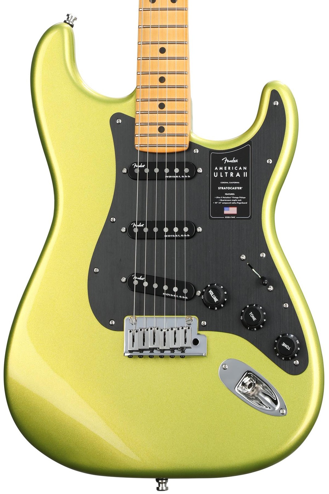 Fender American Ultra II Stratocaster Electric Guitar – Solar Flare, Maple