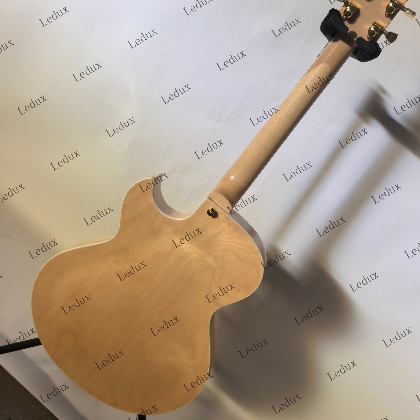 Hollow body Electric Guitar Stainless Steel Rounded Frets Bone Nut Natural wood