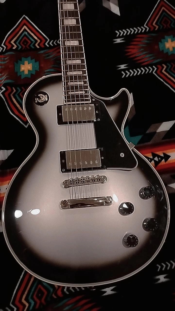 Black and Silver Empihone Electric Guitarr, Used, Good Condition, Cash Only