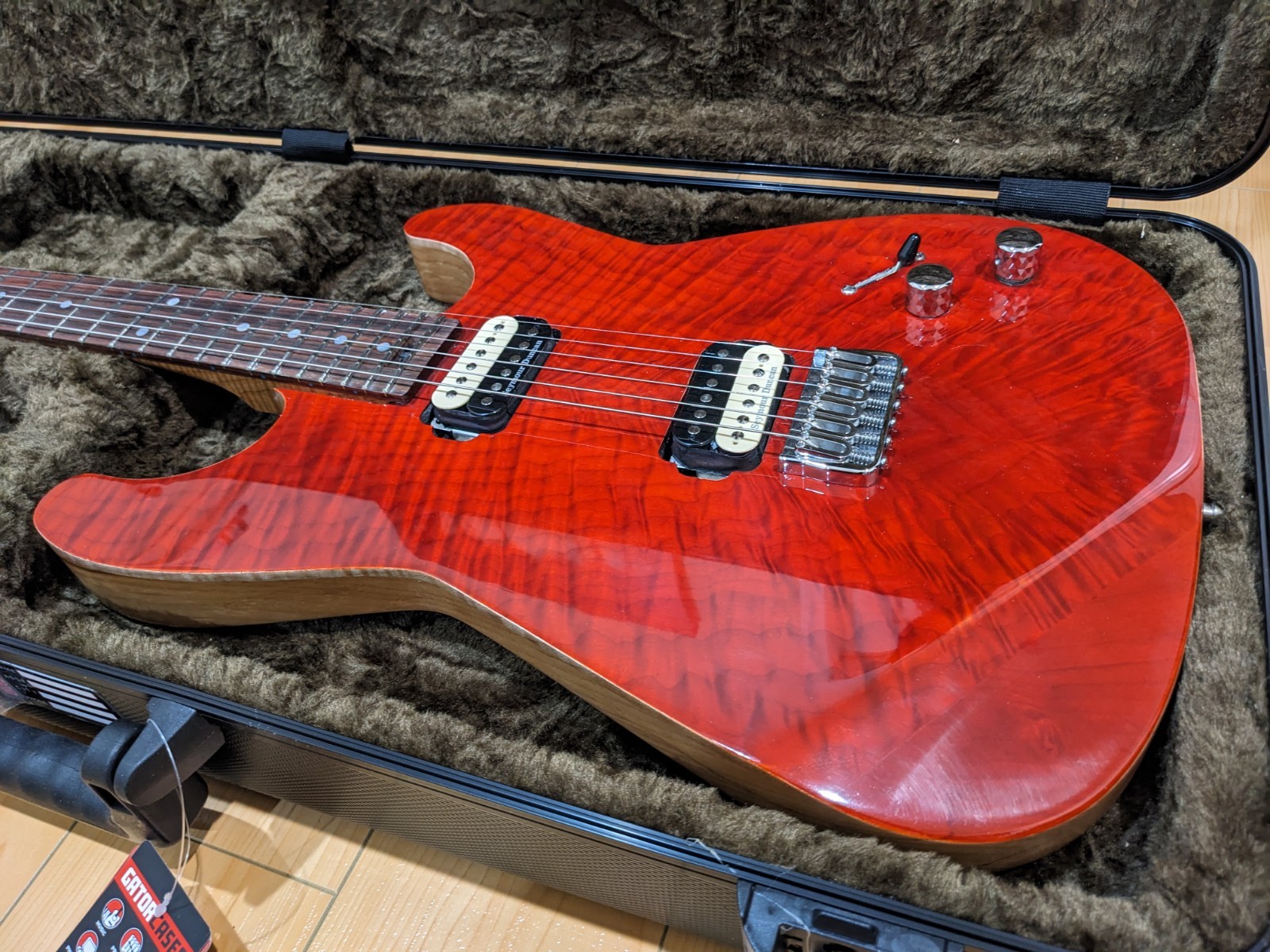 Nicholas Guitars Custom Strat – Seymour Duncan ’78 Humbuckers – Roasted Maple