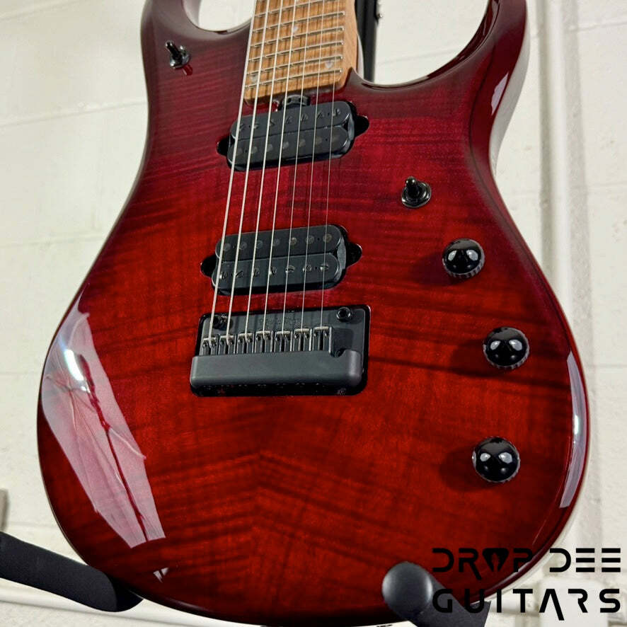 Ernie Ball Music Man JP15-7 7-String Electric Guitar w/ Case – Red Tide