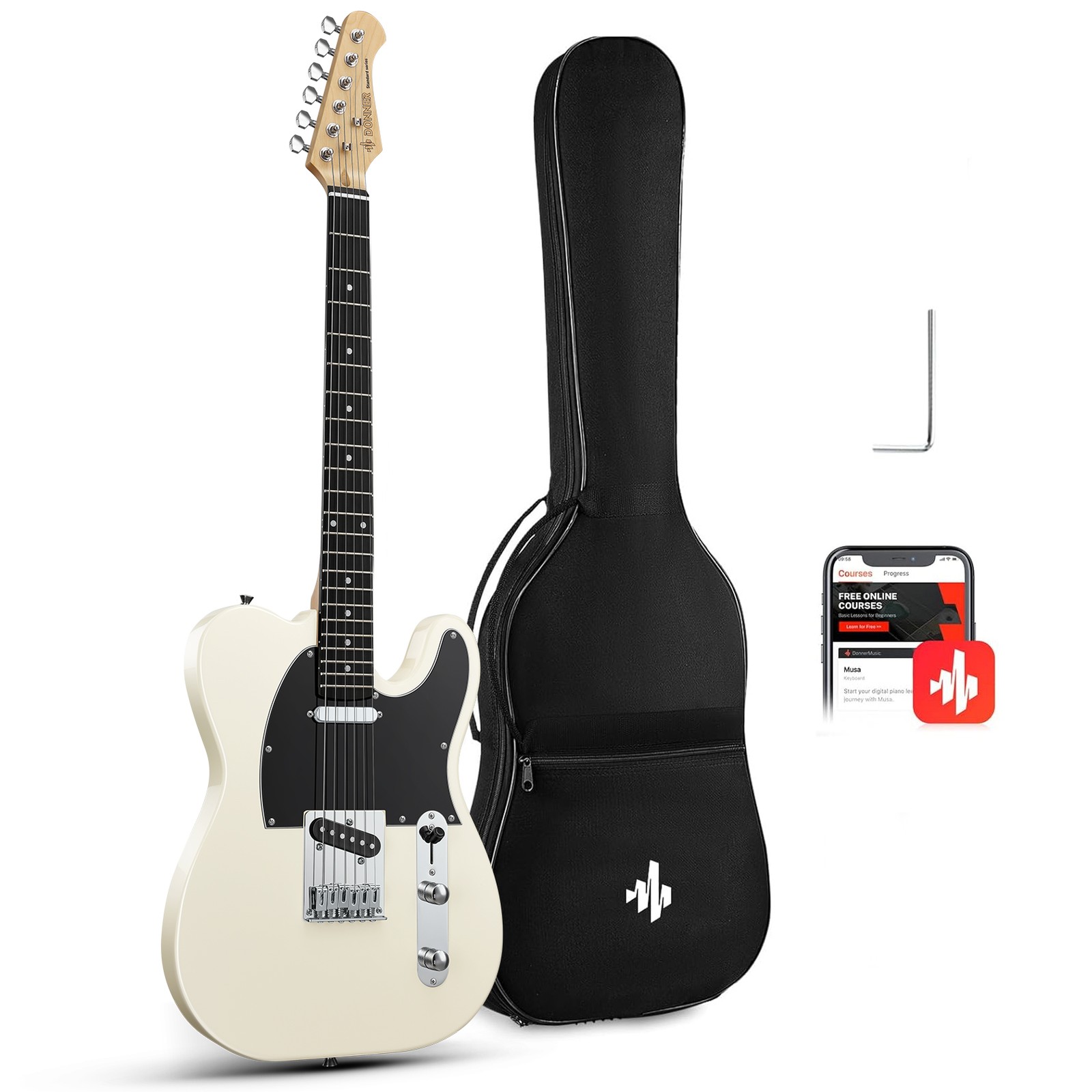 Donner DTL Series Tele Electric Guitar SS / HH Pickups Solid Body | Multicolor