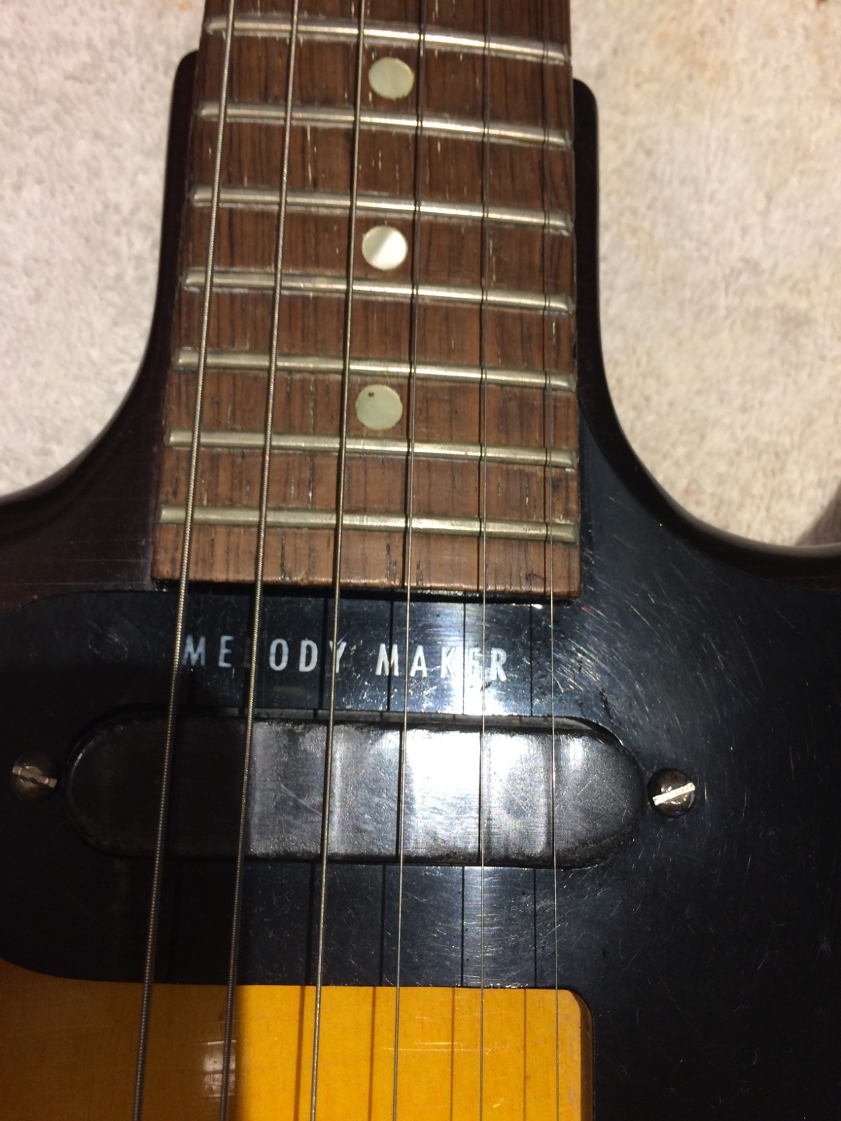 Vintage Gibson Melody Maker D Sunburst 1963