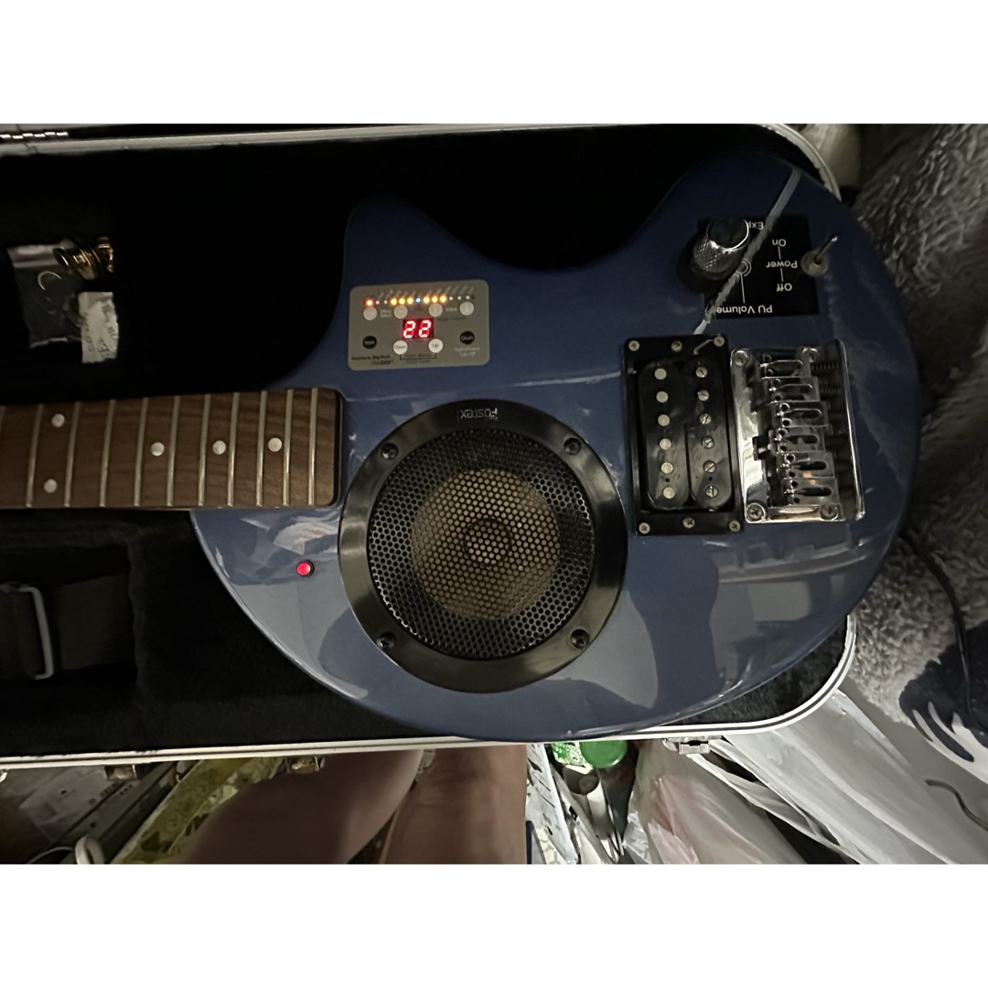 Electric Guitar Fernandes ZO-3 Digi-ZO Ultima Blue w/ Built-in Amplifier & Case