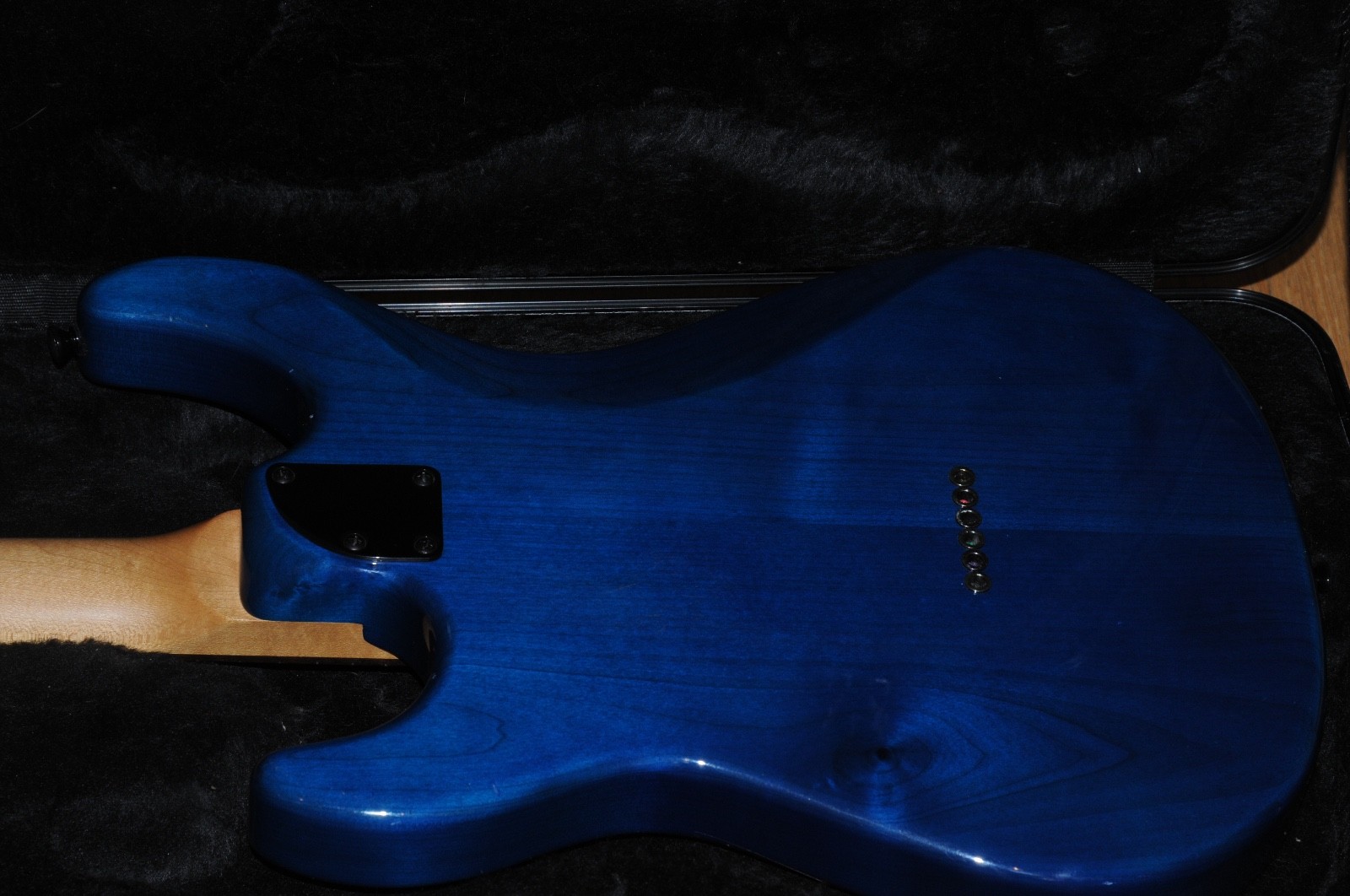 Carvin USA Bolt Strat Style Electric Guitar Translucent Blue Pearloid Pick Guard