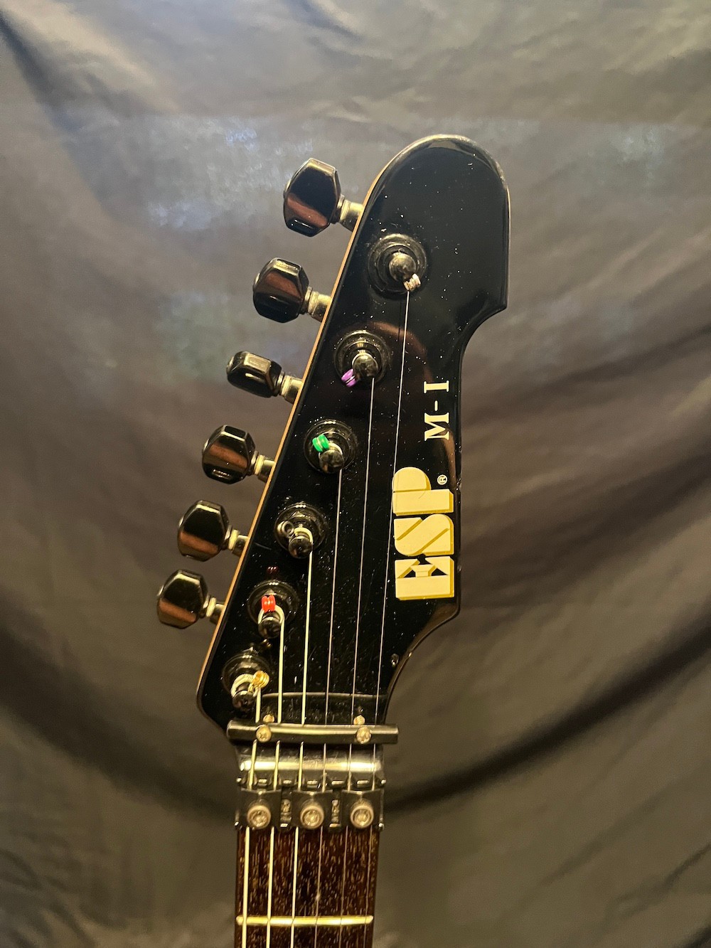 1989 Vintage ESP M-1 Guitar in Black-H/S/S EMG’s Chris DeGarmo Look W/OHSC