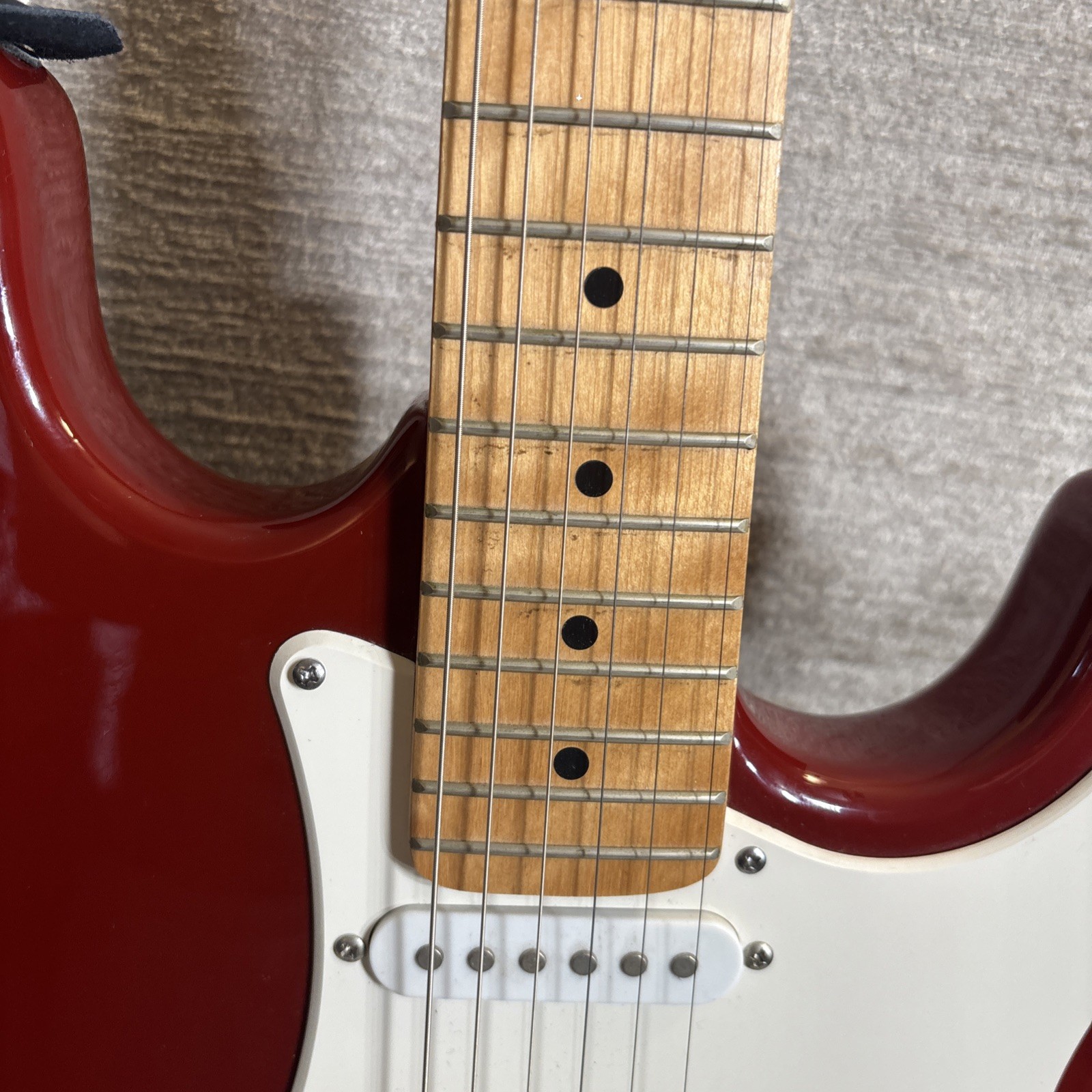 VTG California Stratocaster Style S-Type Burgundy Red Electric Guitar WORKS READ