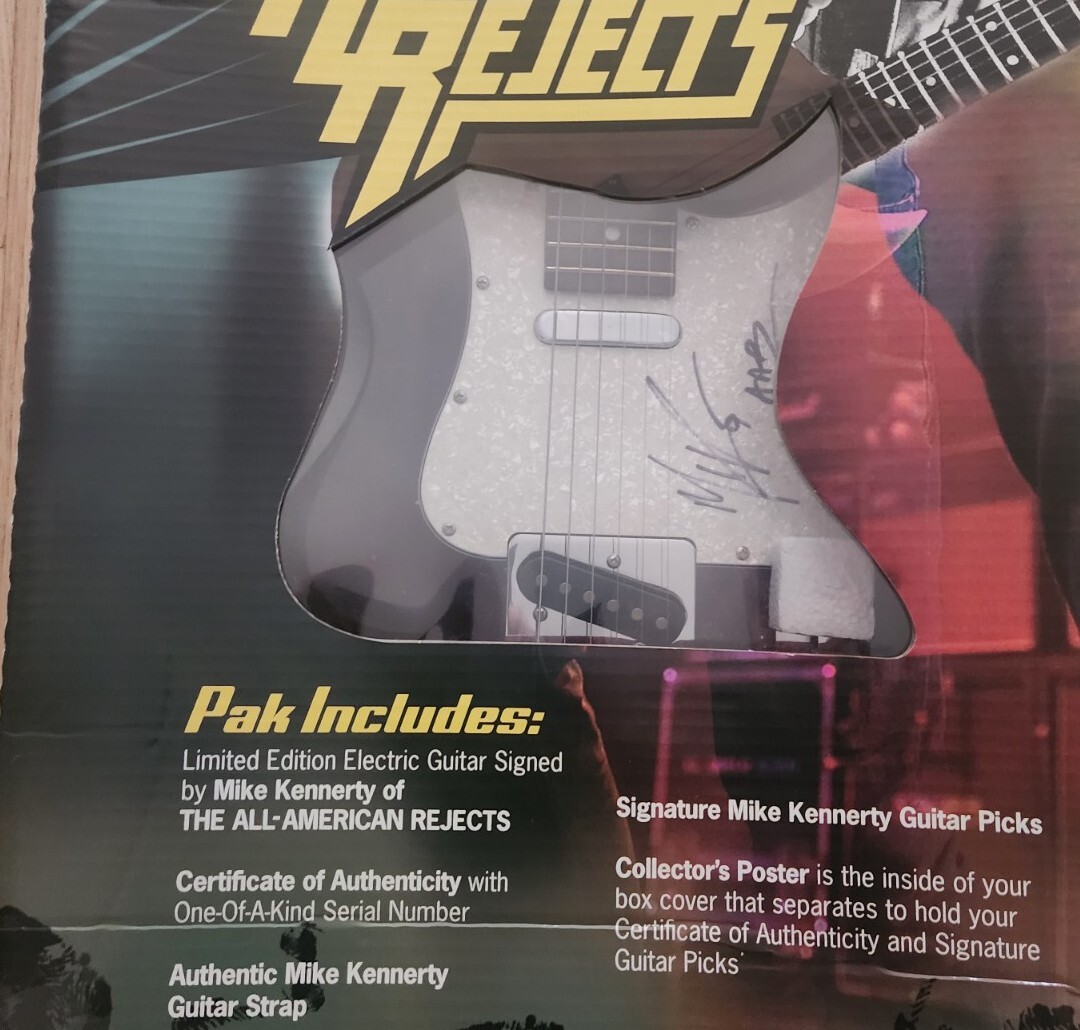 All American Rejects Autographed Electric Guitar Mike Kennerty Washburn Lyon NEW