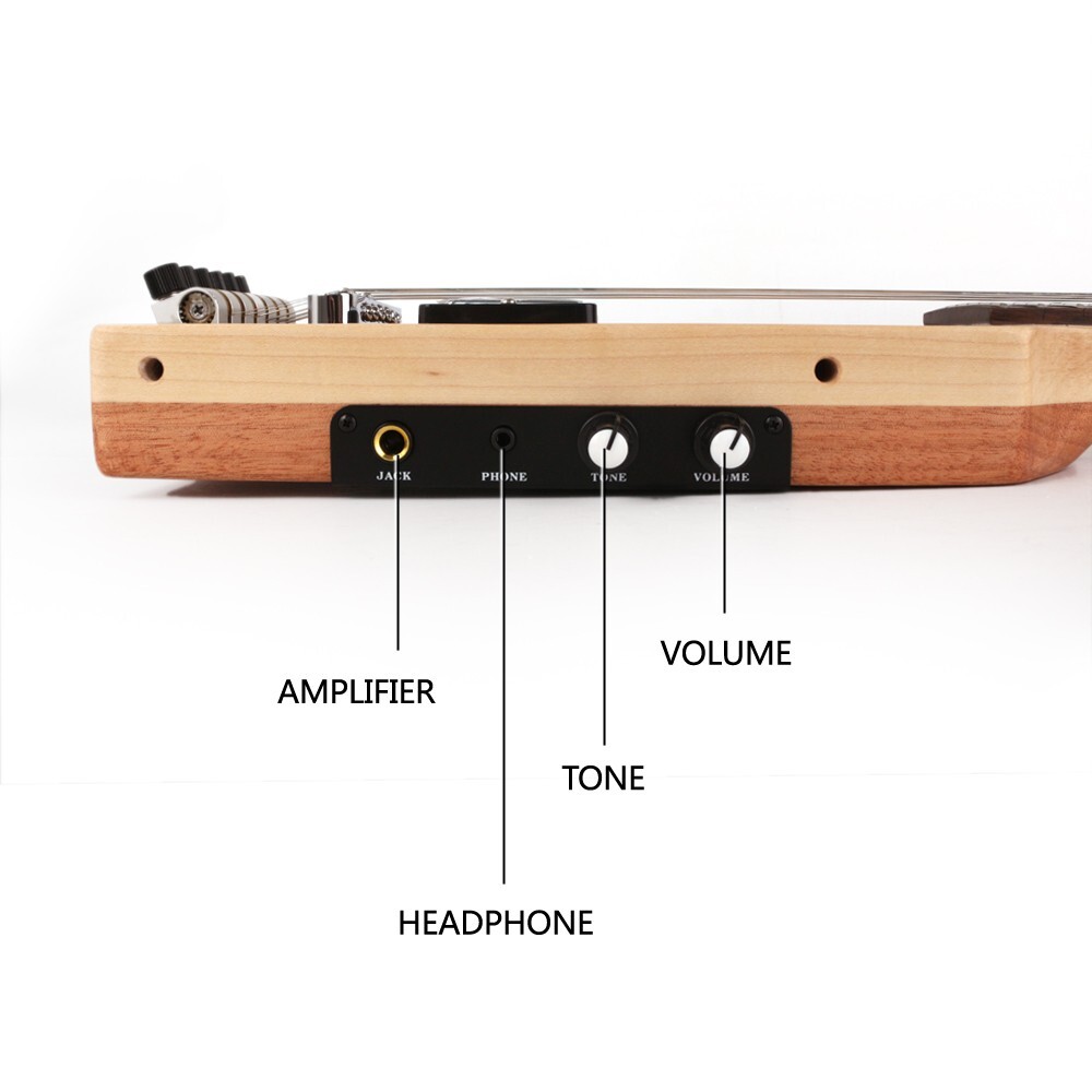 Ultra Short Scale headless portable electric silent travel guitar