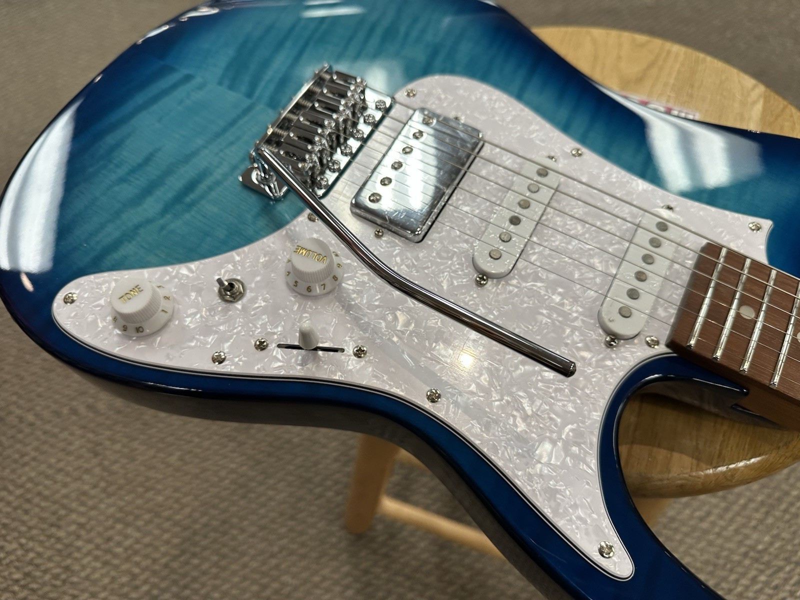 Ibanez Standard AZ22S1F Electric Guitar – Transparent Turquoise Burst