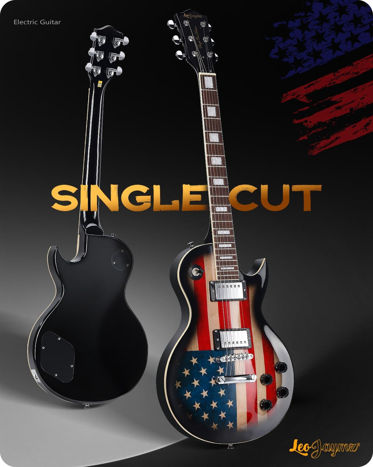 SC Series Electric Guitar Mahogany Laurel Dual Humbuckers Tune-O-Matic US Flag