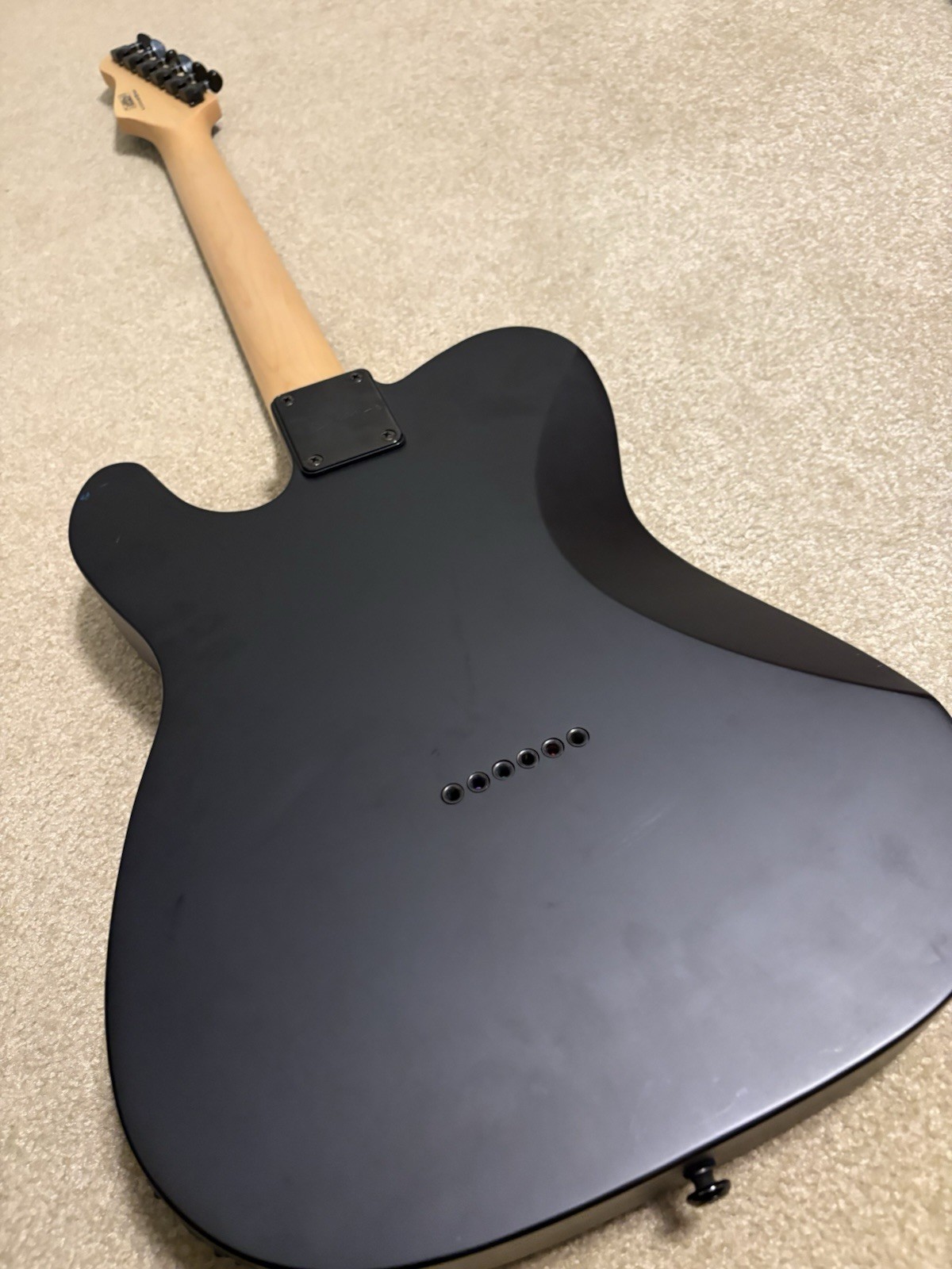 Dean 6 String NashVegas Series Hum Hum Electric Guitar – Black Satin