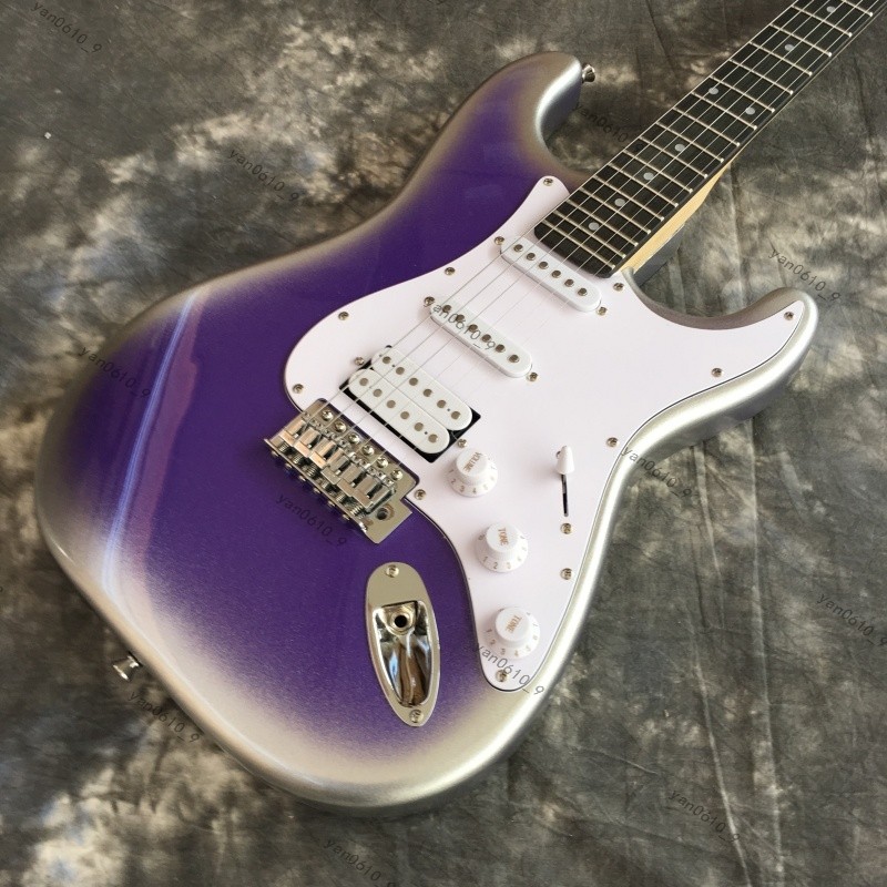 solid S-T electric guitar purple SSH pickups rosewood fretboard free shipping