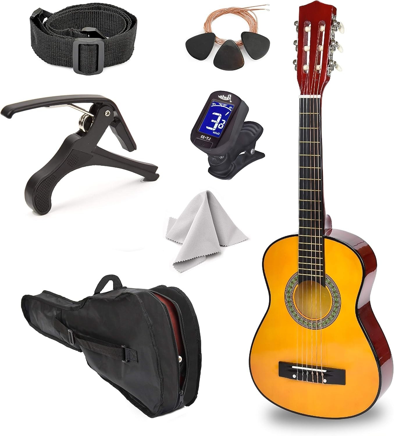Beginner Classical Guitar Set with Case & Accessories
