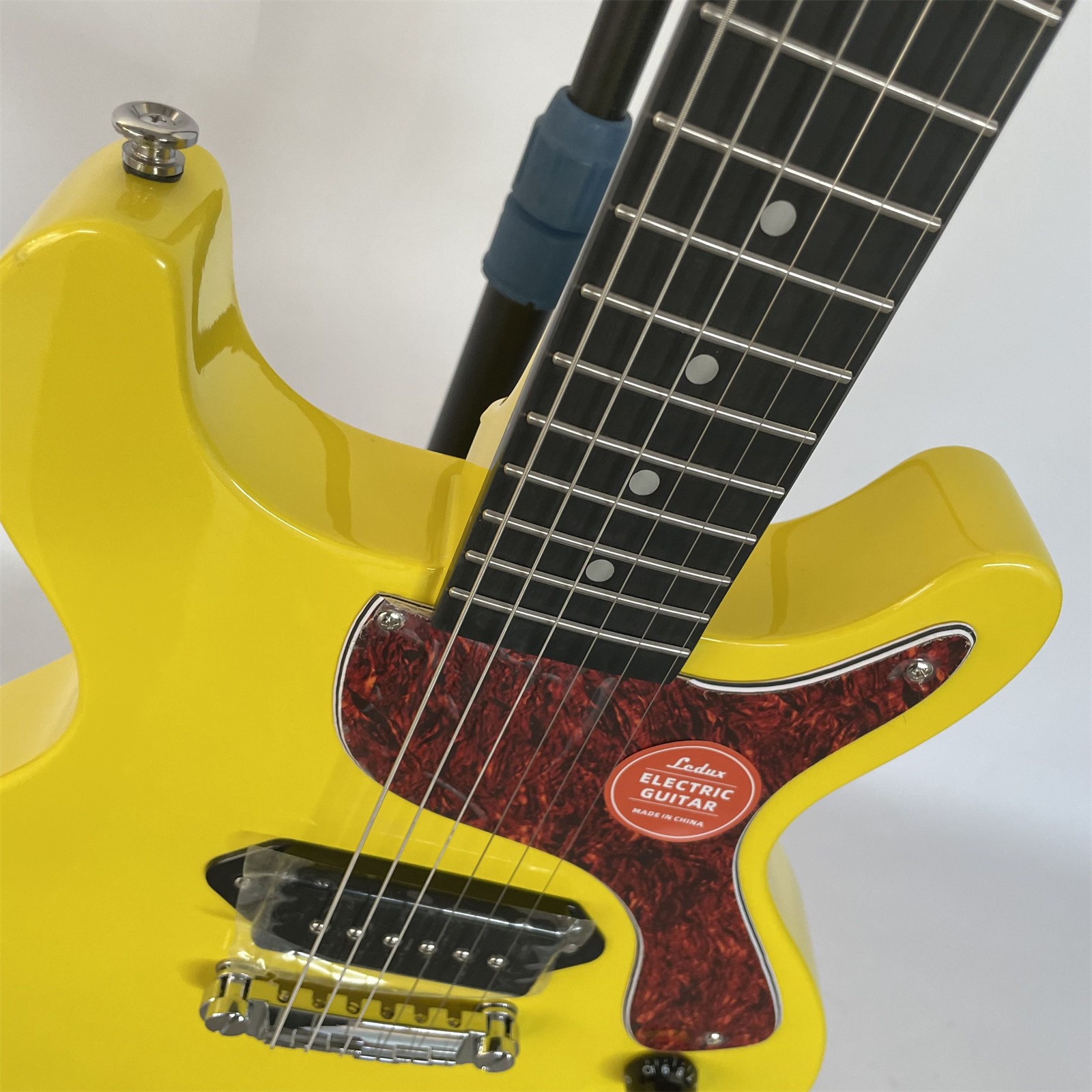 Electric Guitar Solid Body P90 Pickup Junior Yellow Mahogany Rosewood Fretboard