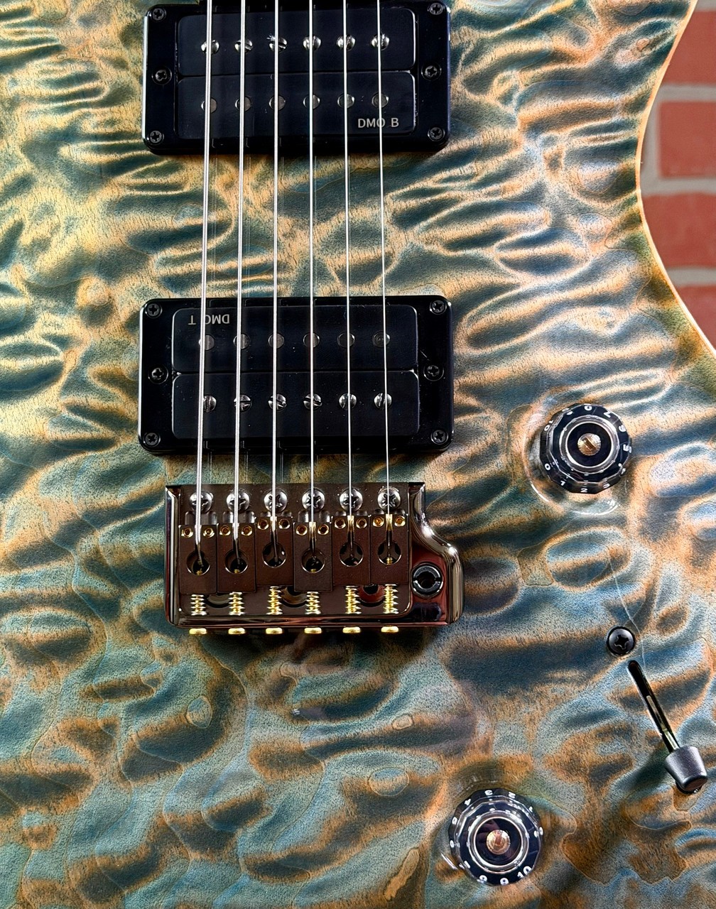 PRS Custom 24 Quilted Artist Top Electric Guitar – Faded Indigo (with Natural