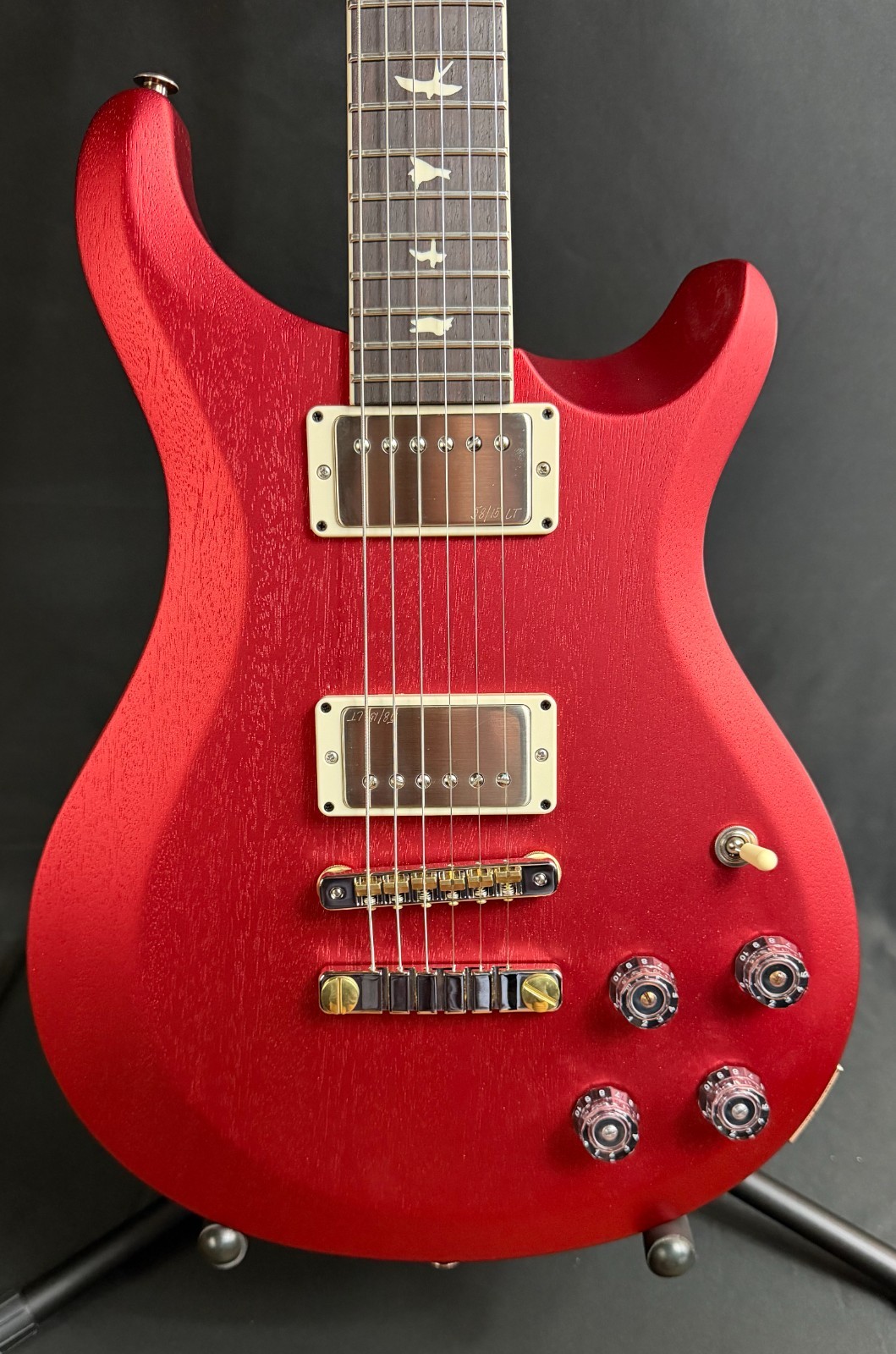 PRS S2 McCarty 594 Thinline Satin Electric Guitar Red Apple Metallic w/ Gig Bag