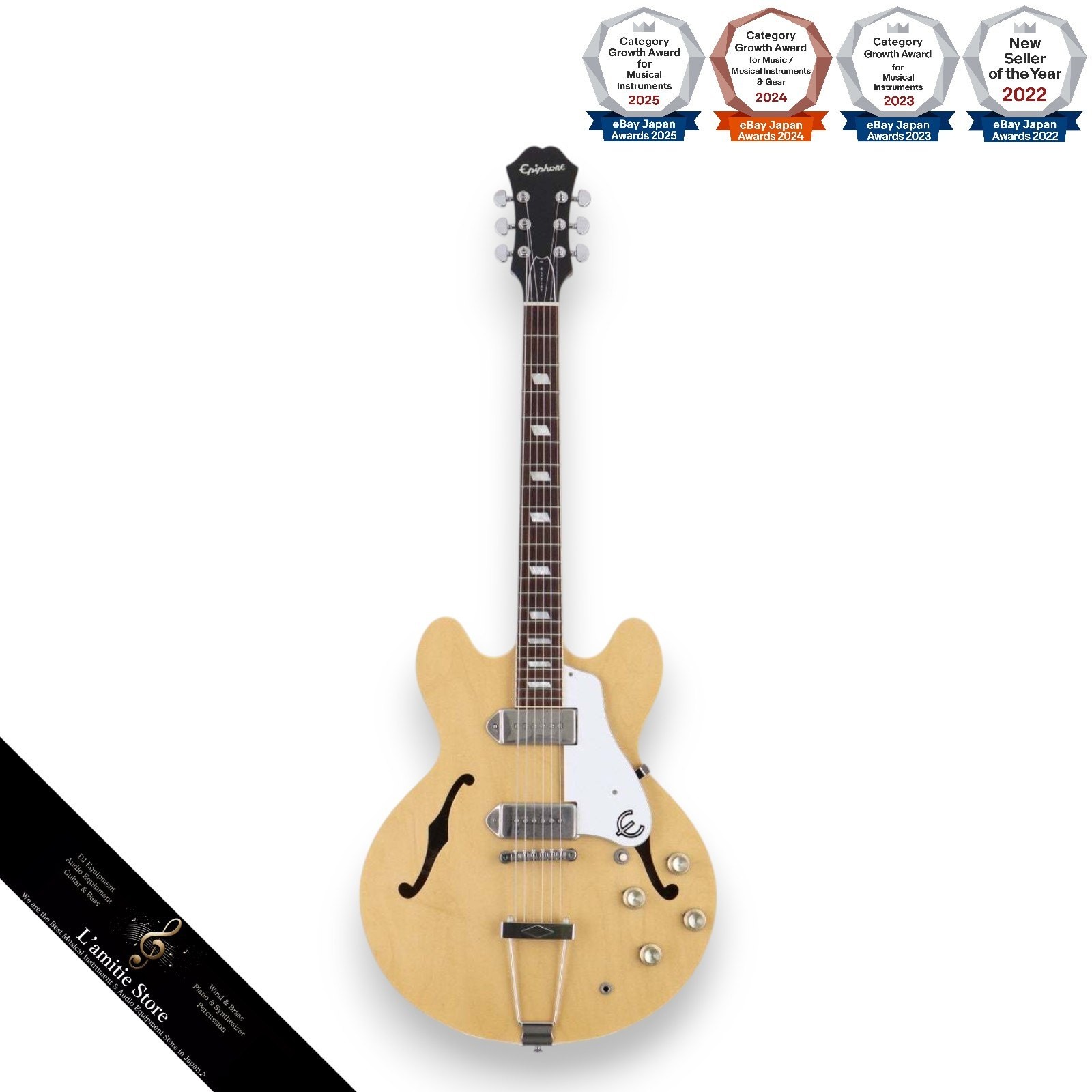 Epiphone 1965 CASINO ELITIST Natural Electric Guitar Excellent Condition