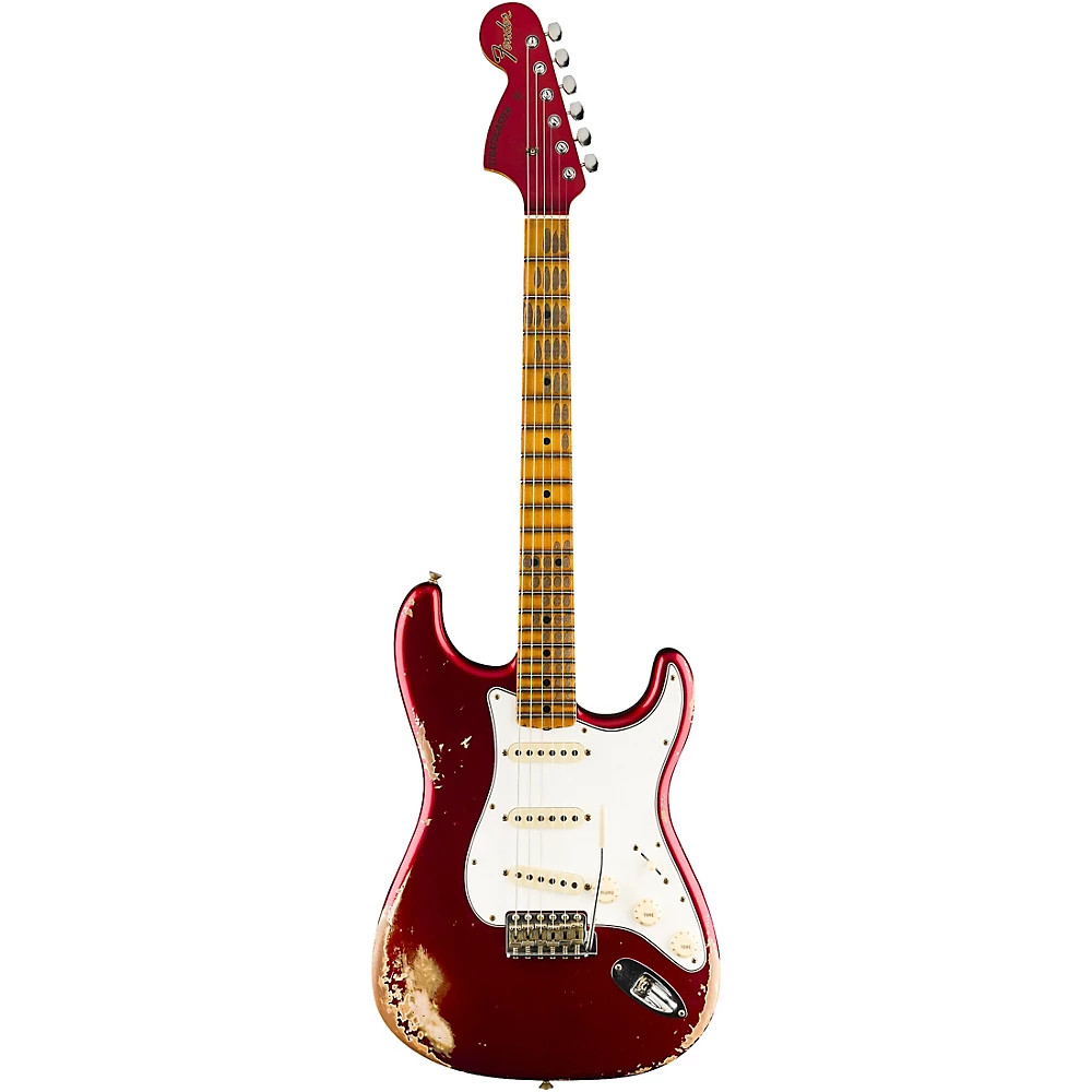 Fender CS 1969 Stratocaster Heavy Relic Quartersawn Guitar Aged Candy Apple Red