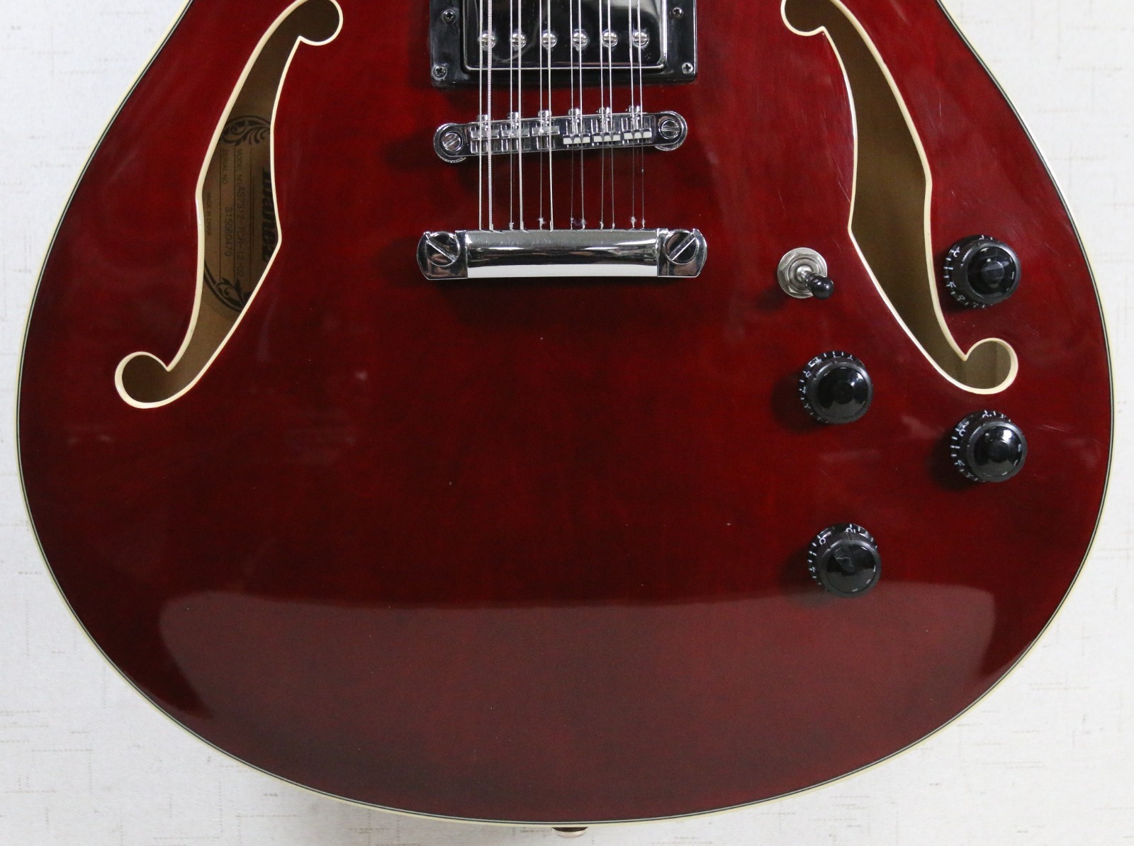 Ibanez Artcore AS7312 12-String Hollowbody Guitar Translucent Cherry w/OHSC