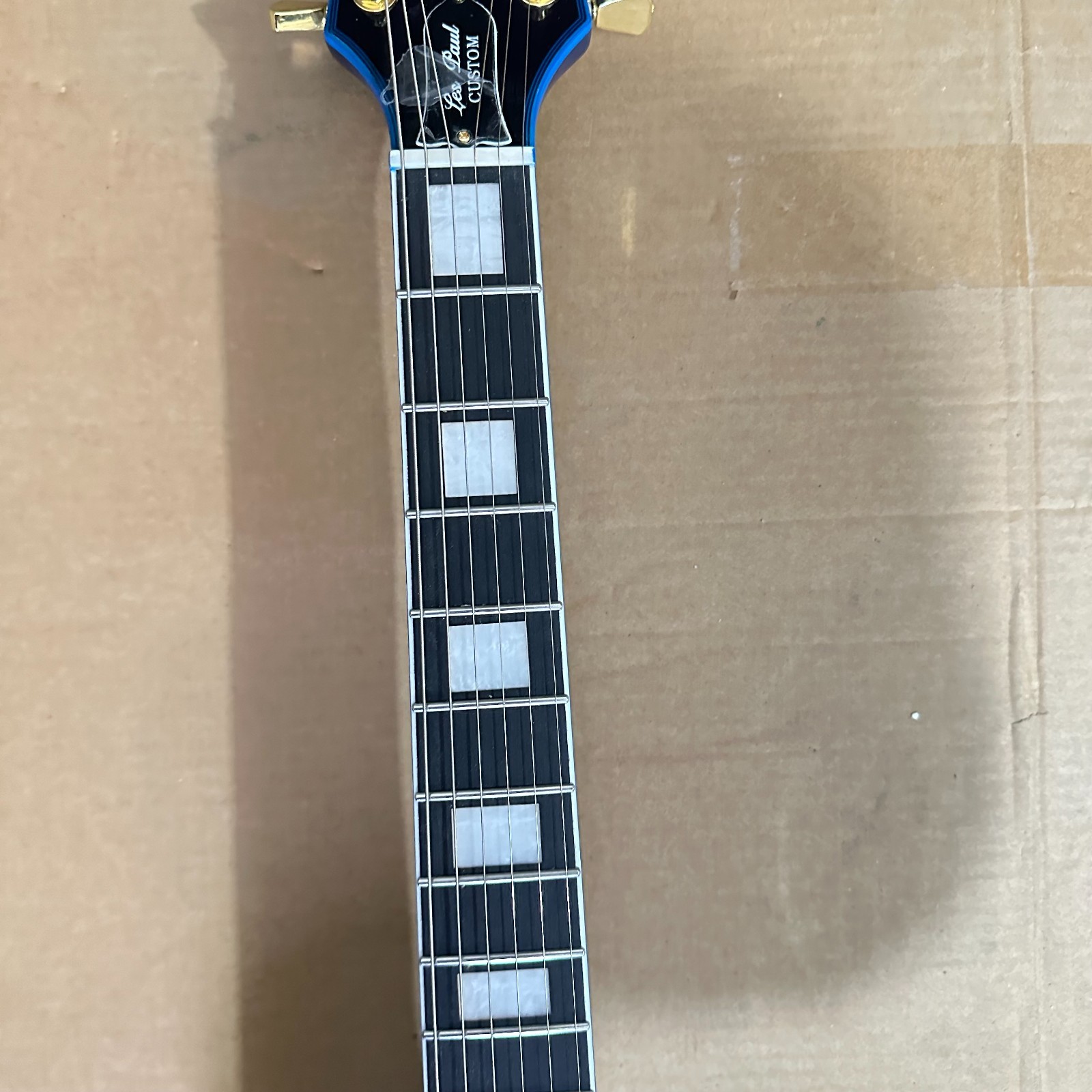 Dark Blue LP Style Electric Guitar Rosewood Fingerboard Gold Hardware