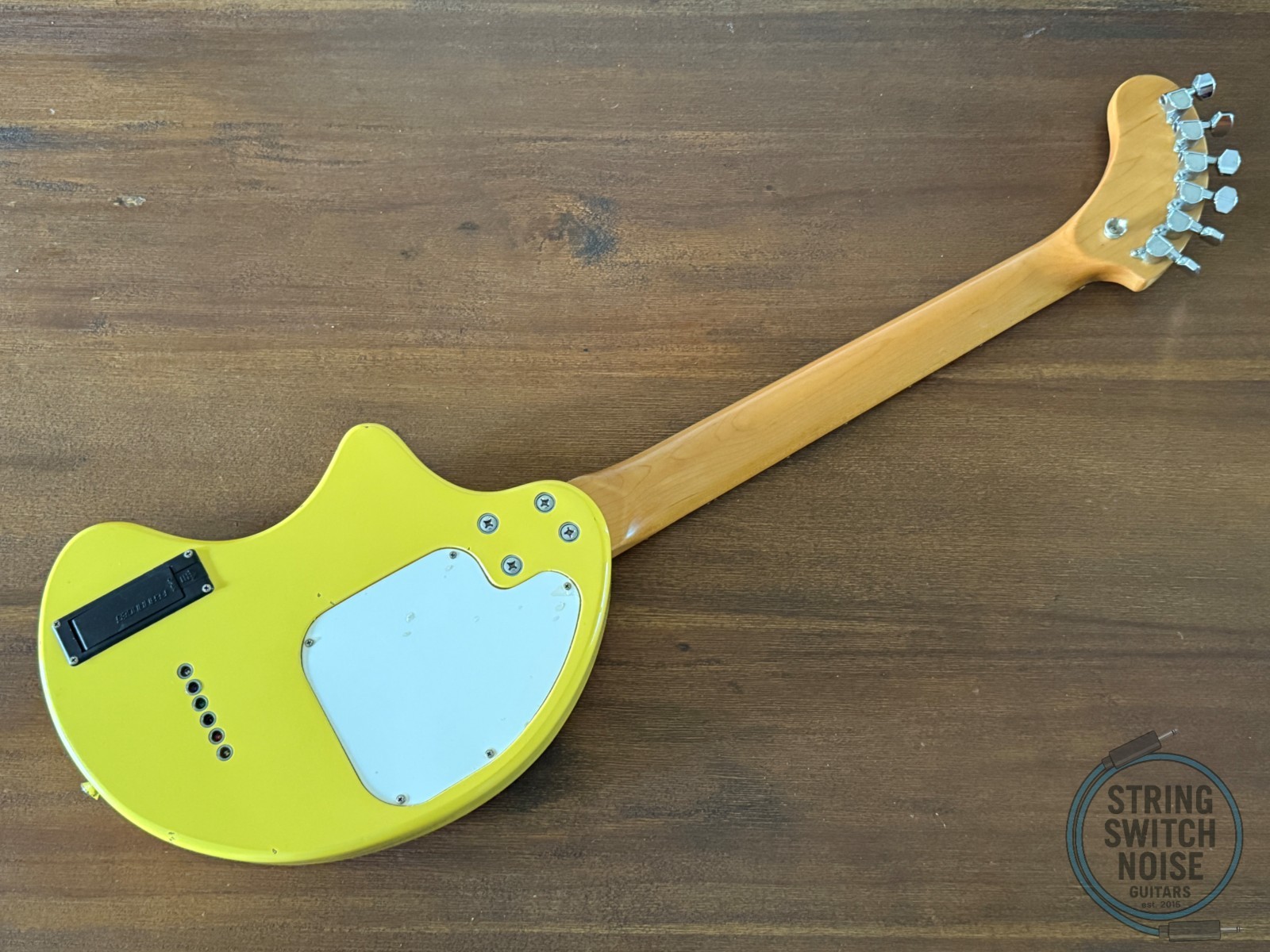 Fernandes ZO-3, Graffiti Yellow, 2000s Nomad Travel Guitar, w/Onboard Speaker