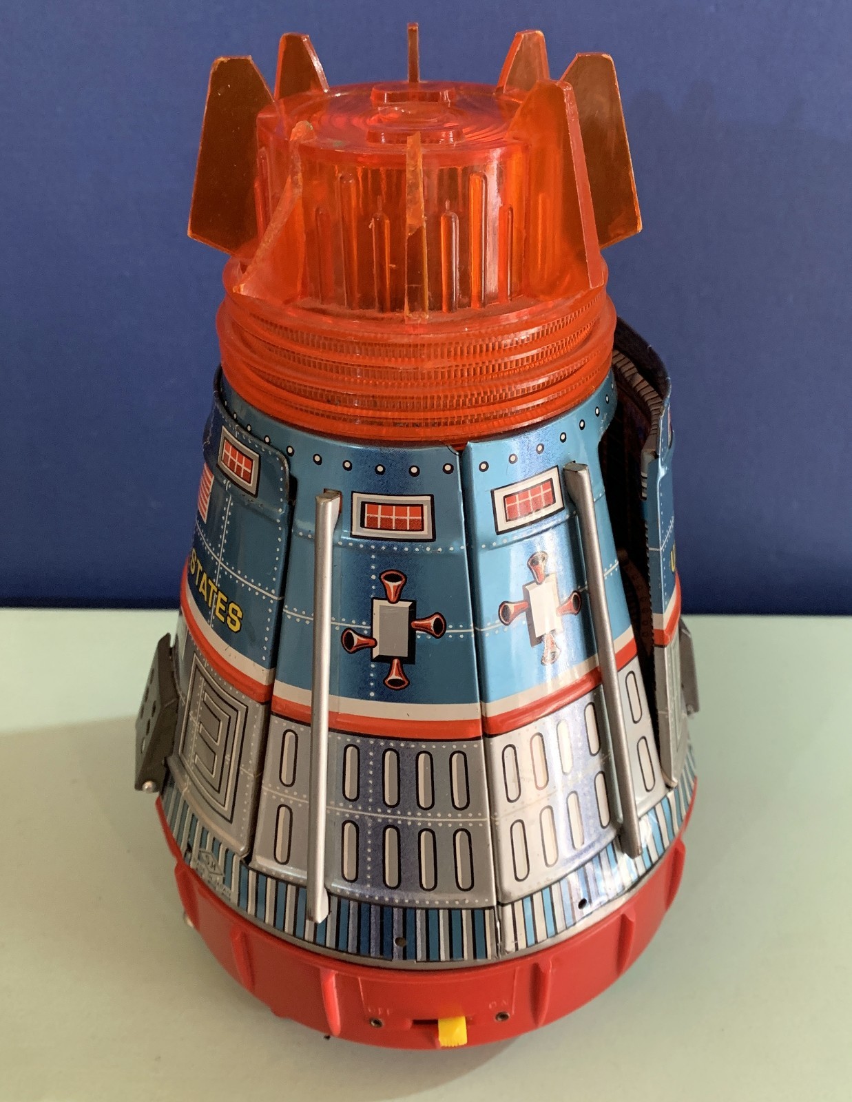 VINTAGE TIN TOY SUPER SPACE SHIP CAPSULE HORIKAWA SH JAPAN 1960s