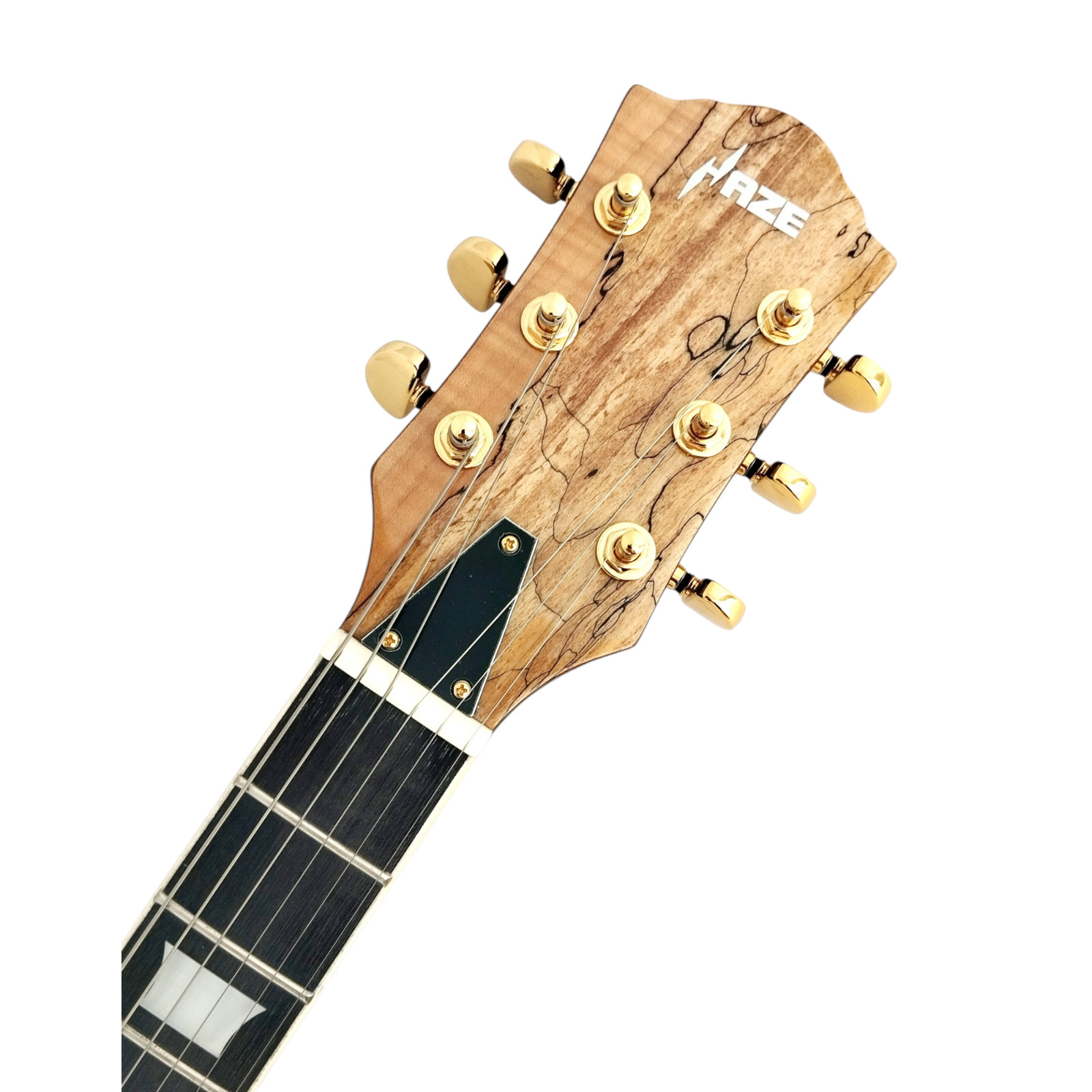 Haze SEG227GC Spalted Maple Veneer Finish, Haze LP Style Electric Guitar