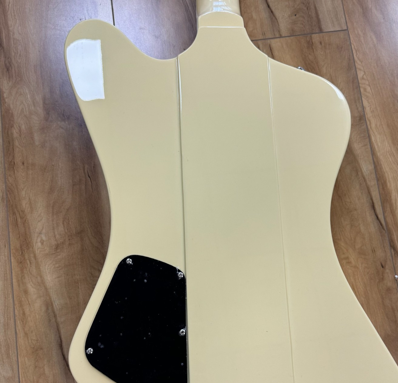 Yellow Firebird Style Electric Guitar Rosewood Fingerboard Fixed Bridge