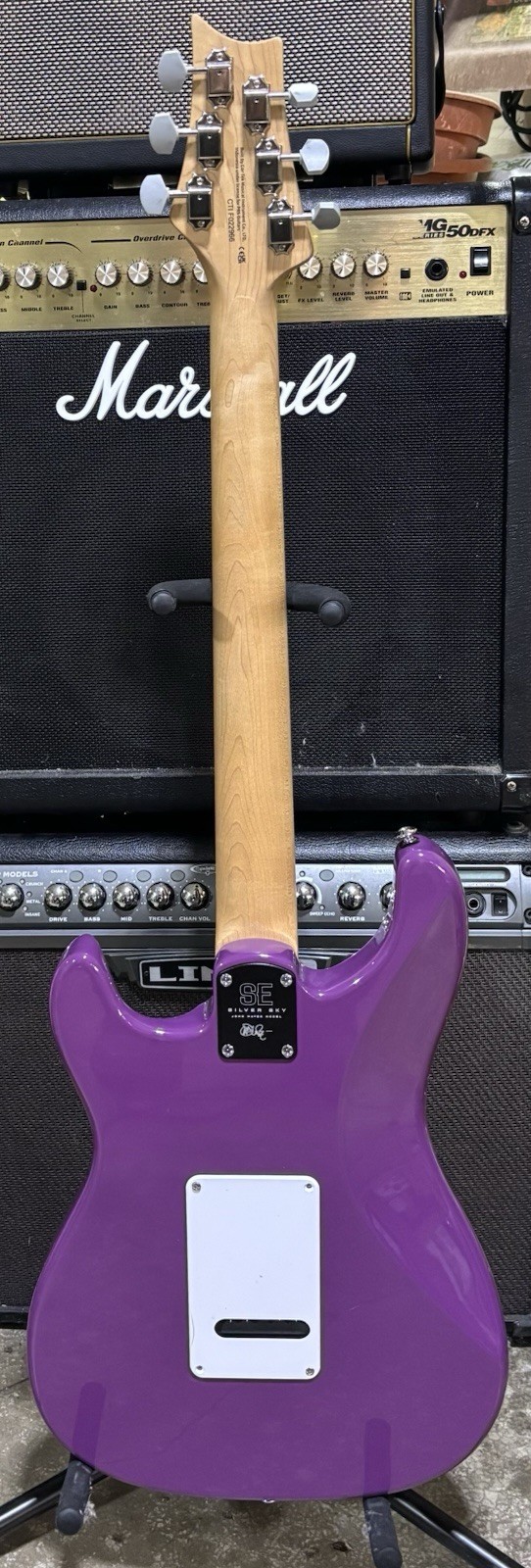 PRS SE John Mayer Signature Silver Sky Electric Guitar- Summit Purple