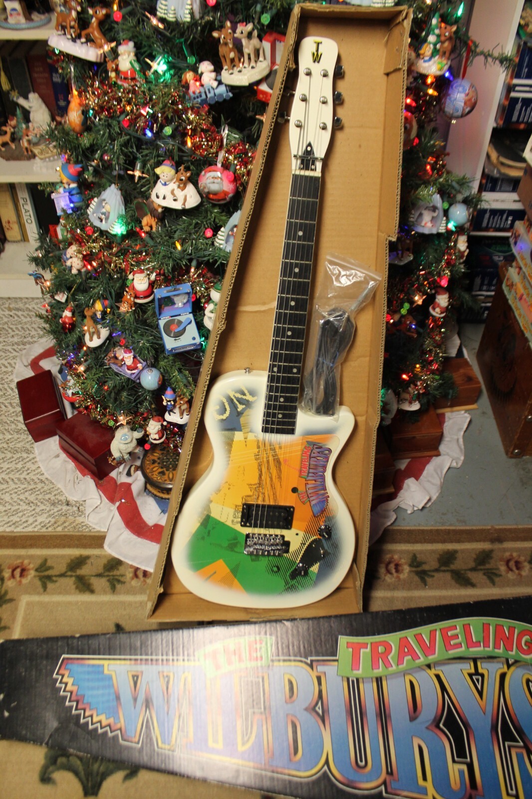 BEATLES Traveling Wilburys 1988 Gretsch TW-300 ELECTRIC Guitar w/ BOX Cord RARE