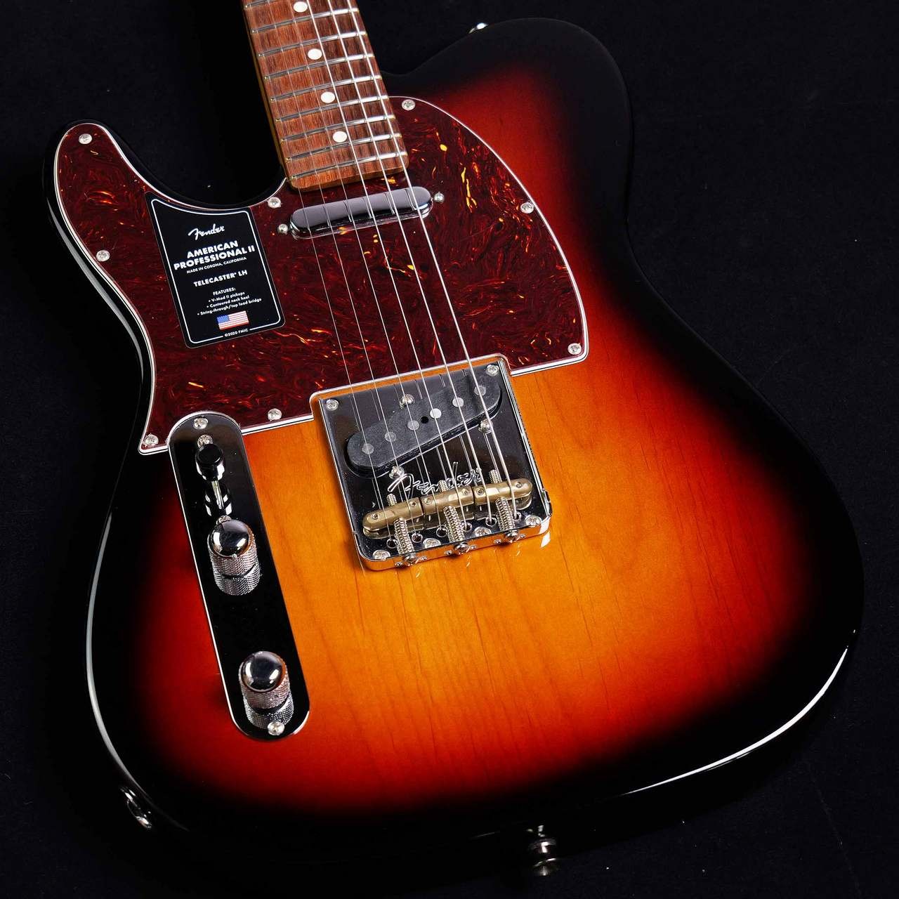 Fender American ProfessionalII Telecaster Left Hand RW 3TSB Electric Guitar 8444