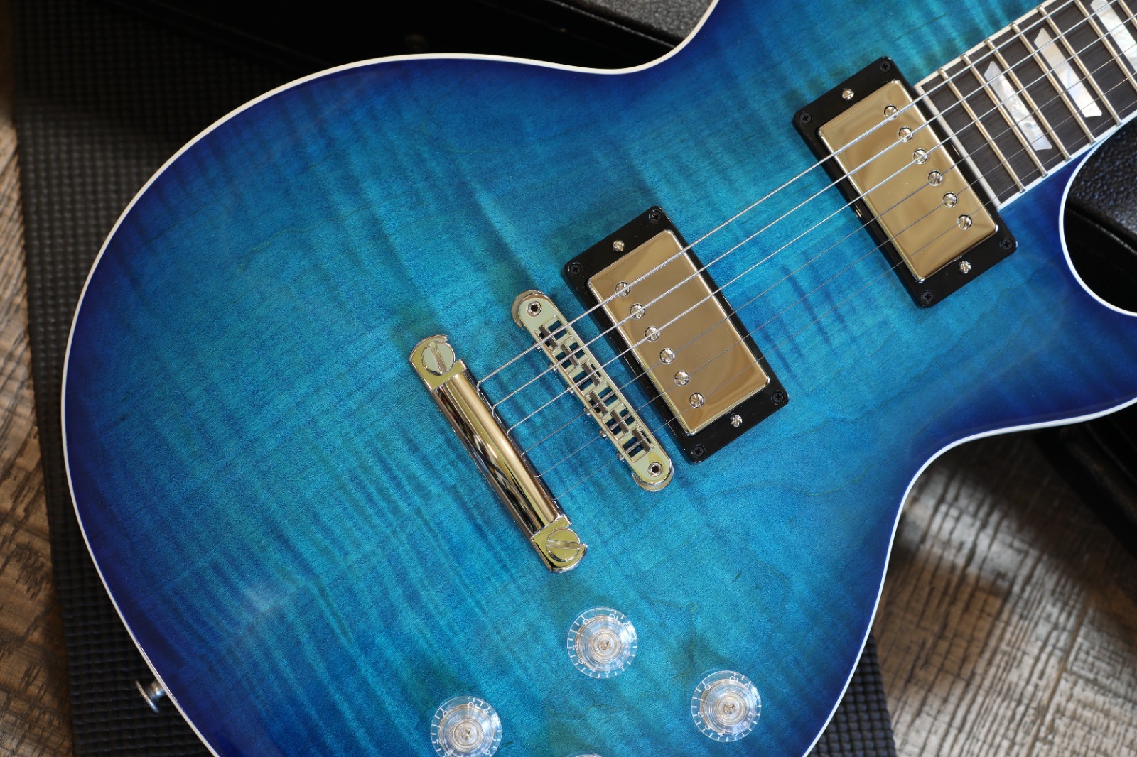 2024 Gibson Les Paul Modern Electric Guitar Figured Cobalt Burst + OHSC