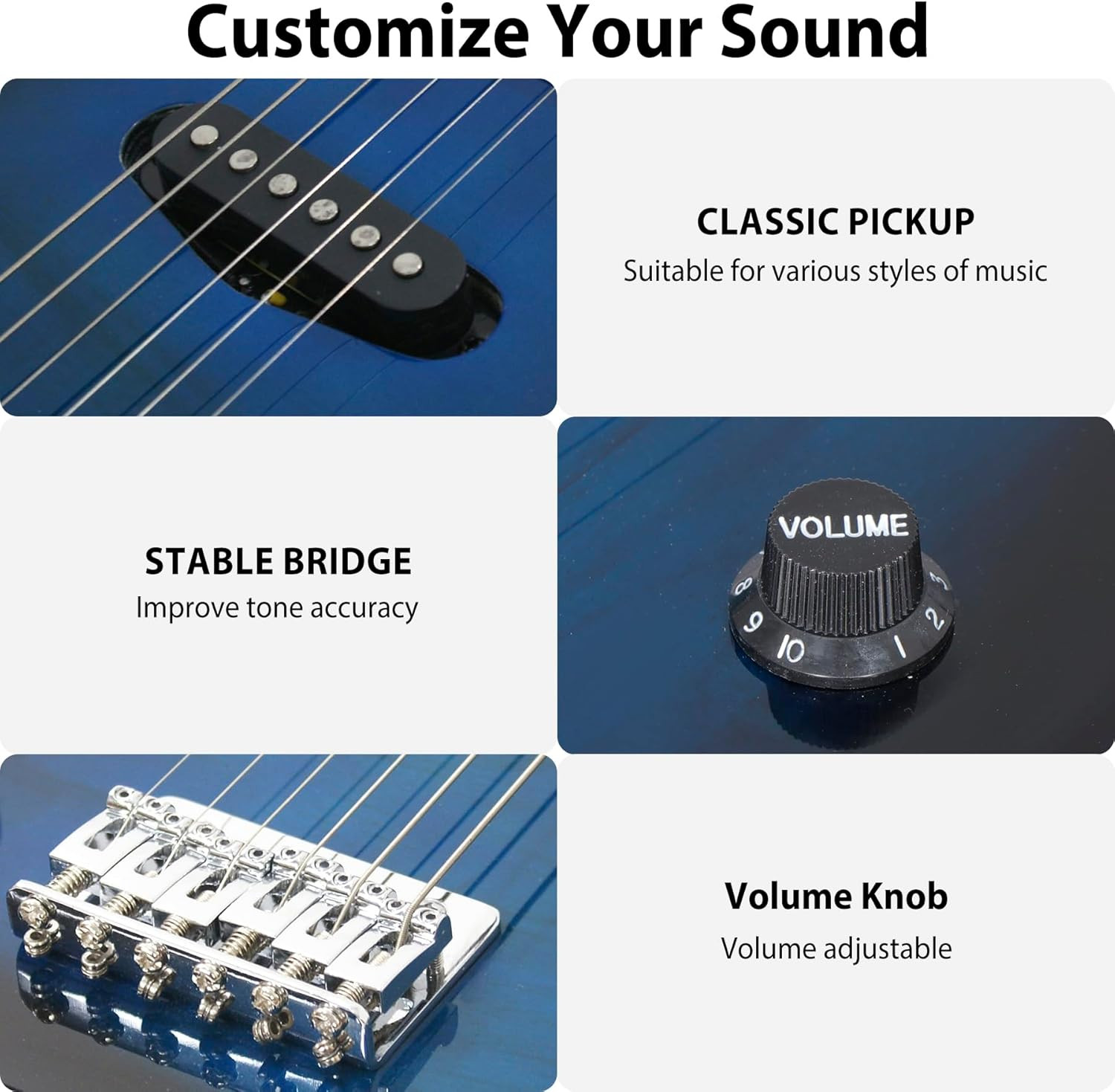 30 Inch Kids Electric Guitar, Complete Beginner Kits with 5W Amplifier, Picks, G