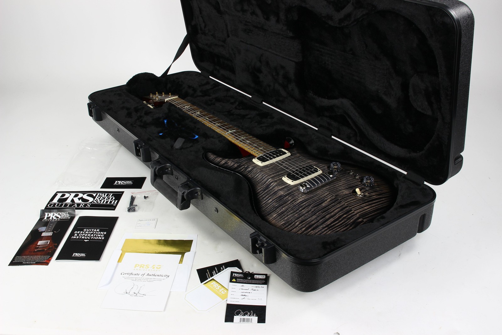 2025 PRS Charcoal Phoenix Limited Edition Private Stock Grade Curly Maple Top