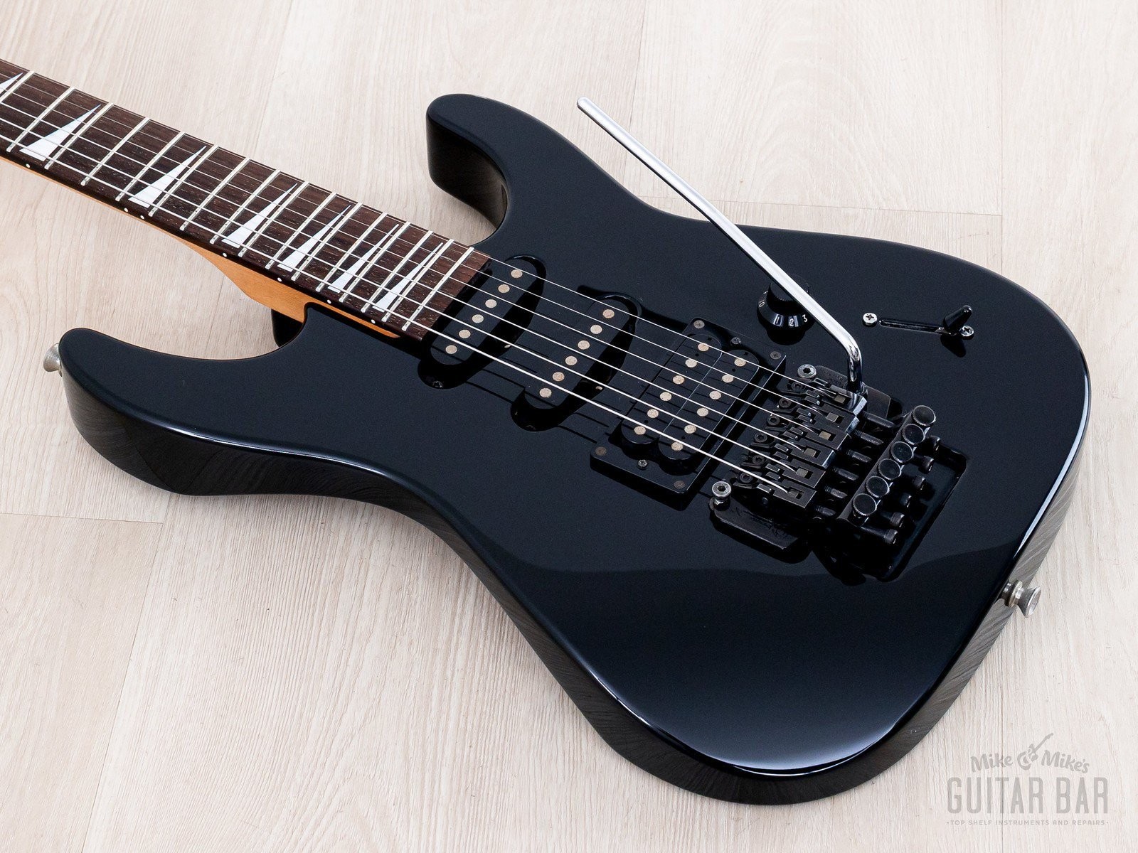 1990s Charvel 610-SL SSH Short Scale Superstrat Black w/ Floyd Rose, Japan