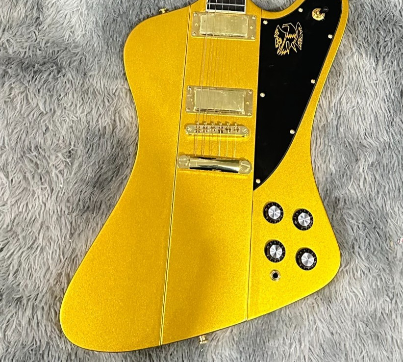 Custom Firebird Style Electric Guitar Rosewood Fingerboard Gold Hardware