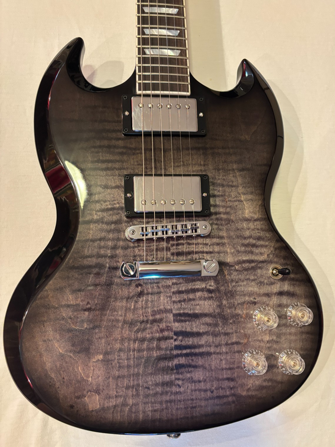 2023 Gibson SG Modern Trans Black Fade w/OHSC and Case Candy