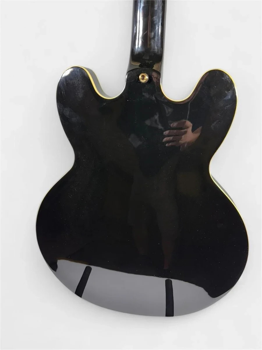 Epiphone Sheraton II Ebony Hollow Body Guitar + Hard Shell Case – Mint