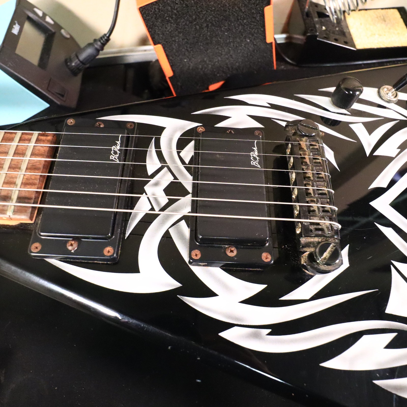 BC Rich Kerry King Signature KKV Tribal Flame Flying V Electric Guitar