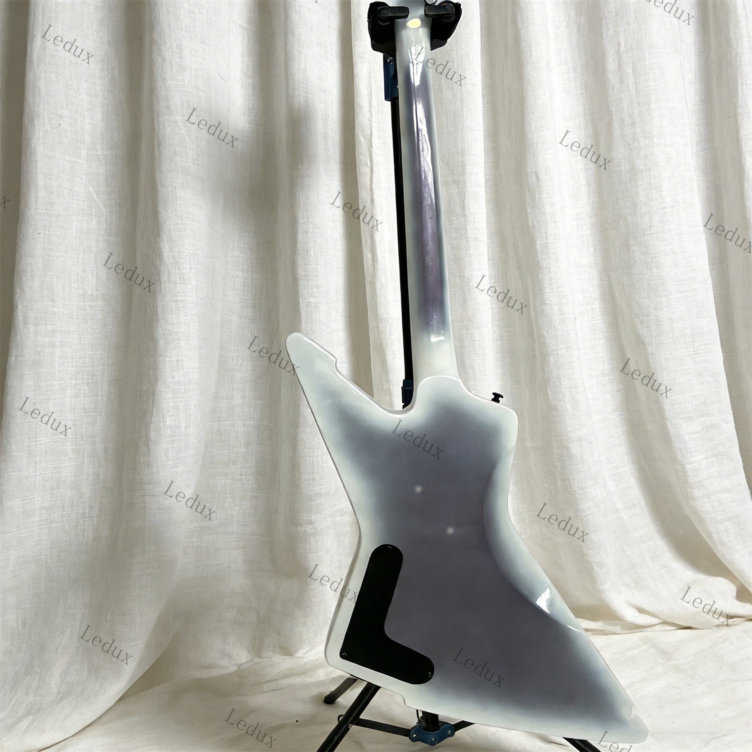 solid Explorer Electric Guitar Rounded fret Edge stainless Fret purple burst