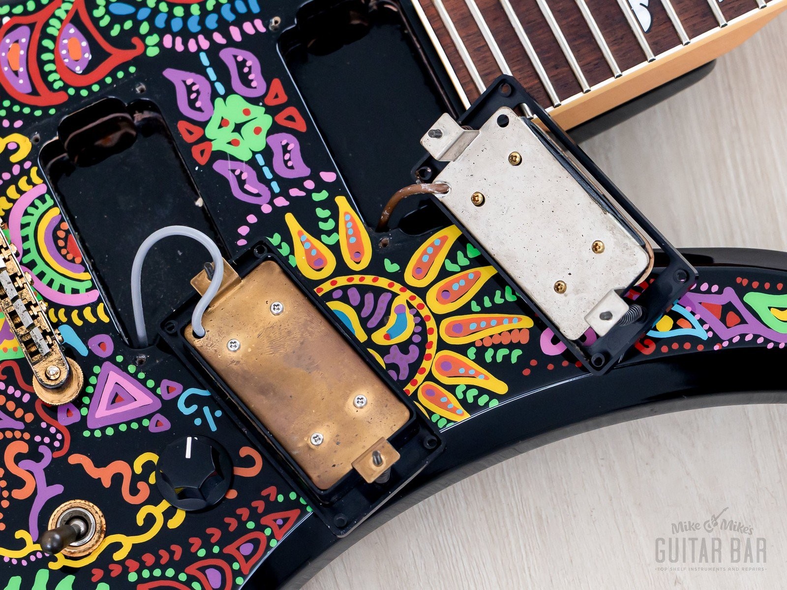 2000s Fernandes Mockingbird Hide Signature MG-120X, Graphic on Black, Japan