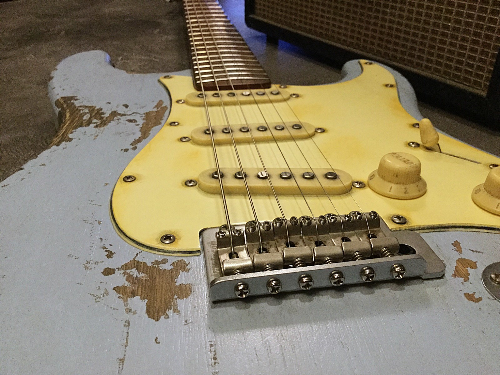 USA Relic Electric Guitar Road Worn Blue Mist by Nate’s Relic Guitars