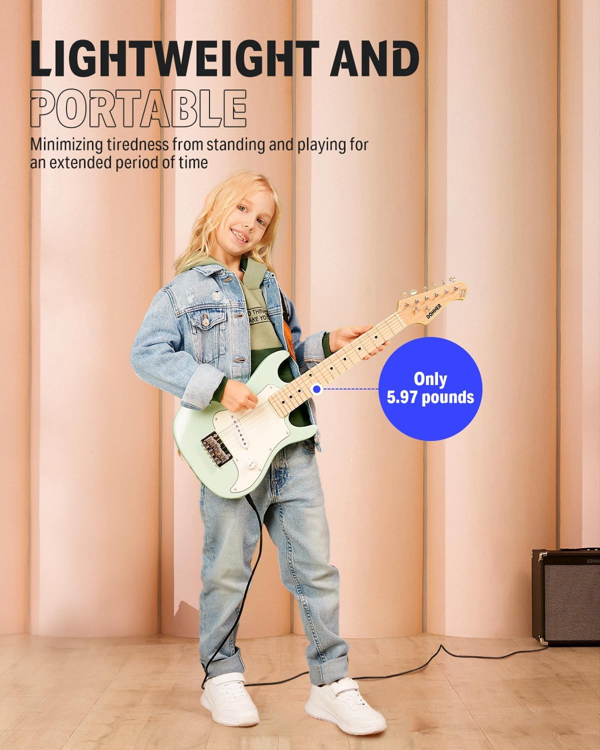 30 Inch Junior Electric Guitar Beginner Kit ST Style Mini Electric Guitar Starte