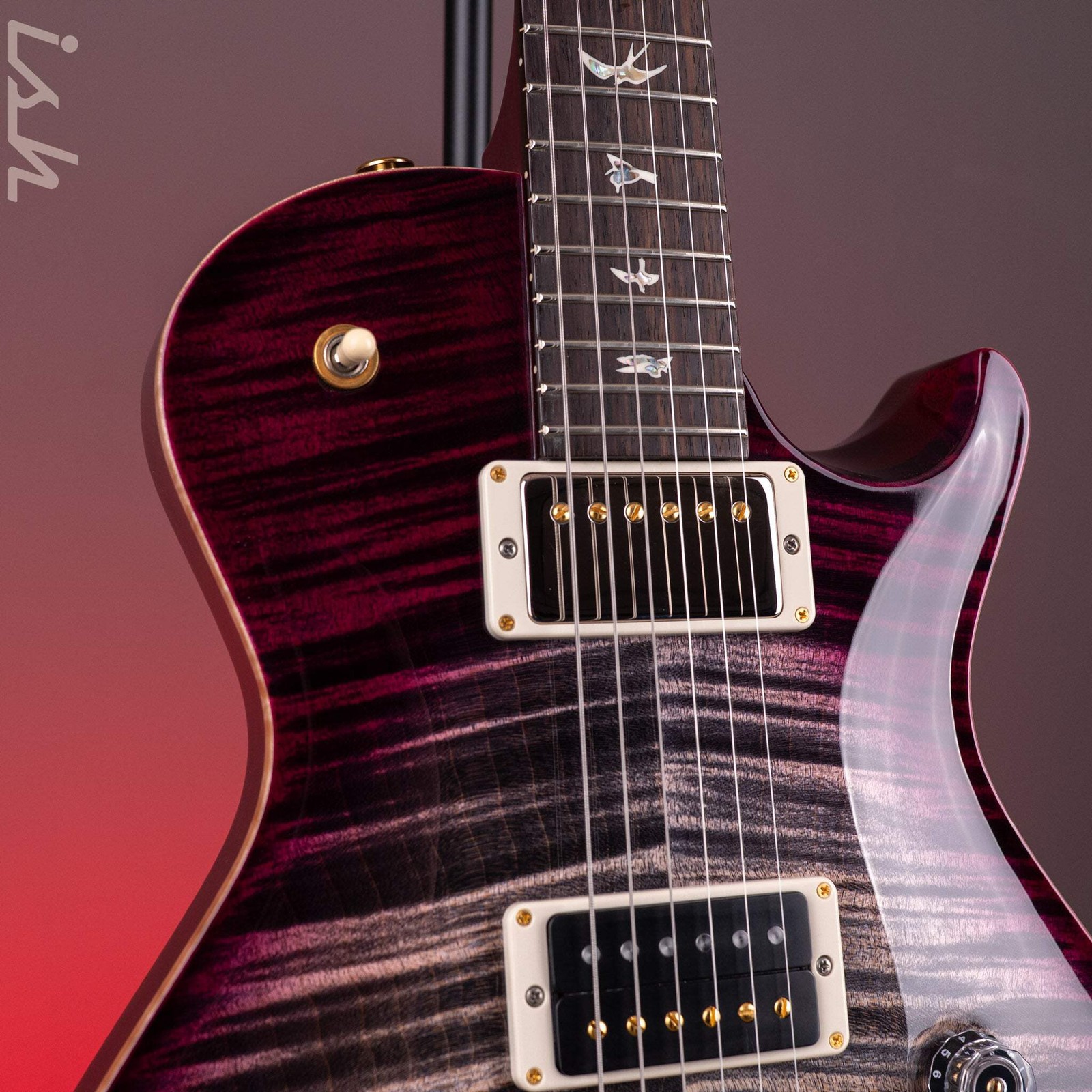 PRS Tremonti 10-Top Charcoal Purple Burst (Natural Binding)