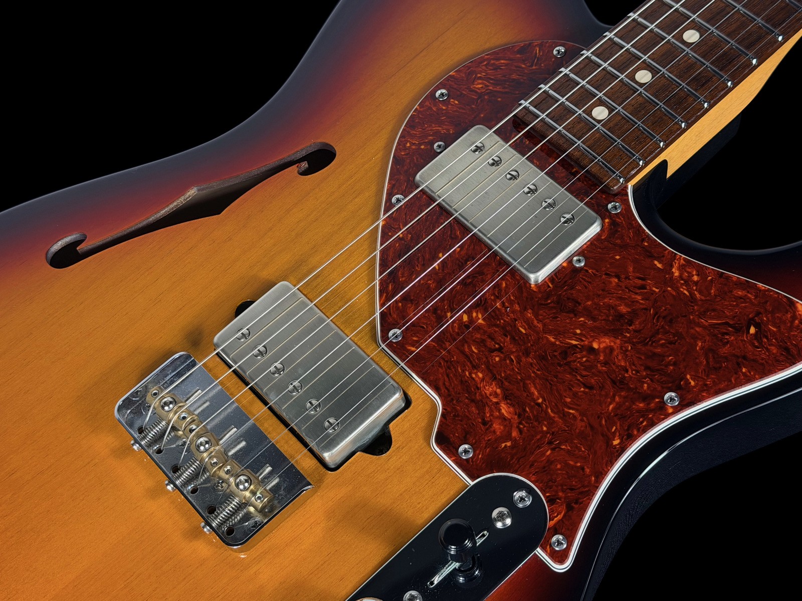2020 SUHR ALT T CHAMBERED w SINGLE F-HOLE ~ 3-TONE BURST